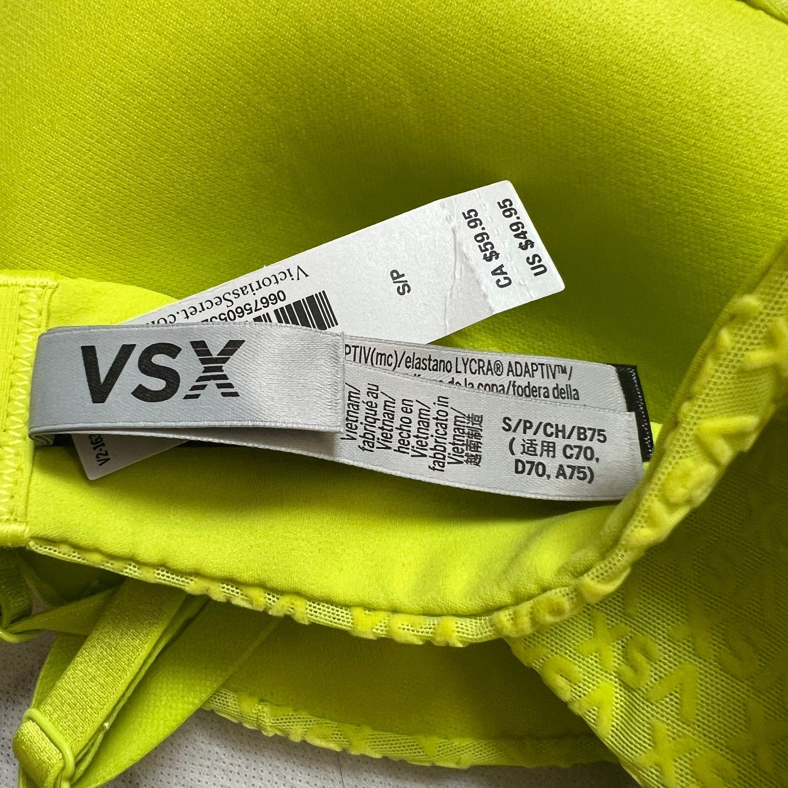 Victoria's Secret Victoria'sSecret VSX Limelight Logo Mesh Sports Bra, S Size ONE SIZE - 5 Thumbnail