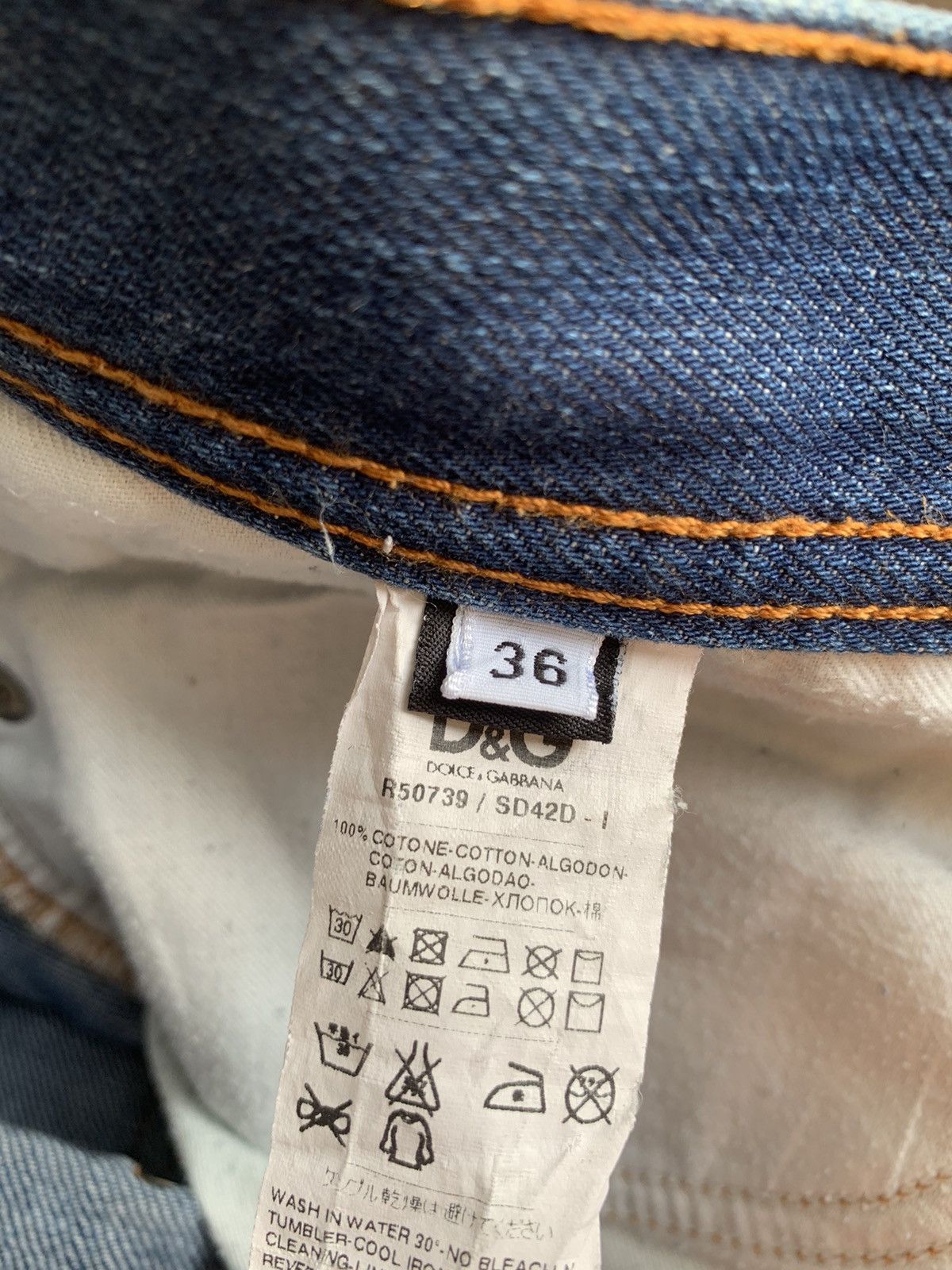 Dolce & Gabbana Dolce Gabbana Y2K Faded Ripped Distressed Mudwash Denim Size US 34 / EU 50 - 7 Thumbnail