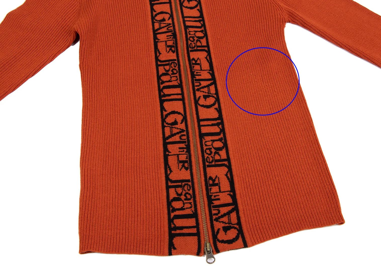 Jean Paul Gaultier Logo Line Driver's Knit in Orange, Size 48 Size US M / EU 48-50 / 2 - 6 Thumbnail