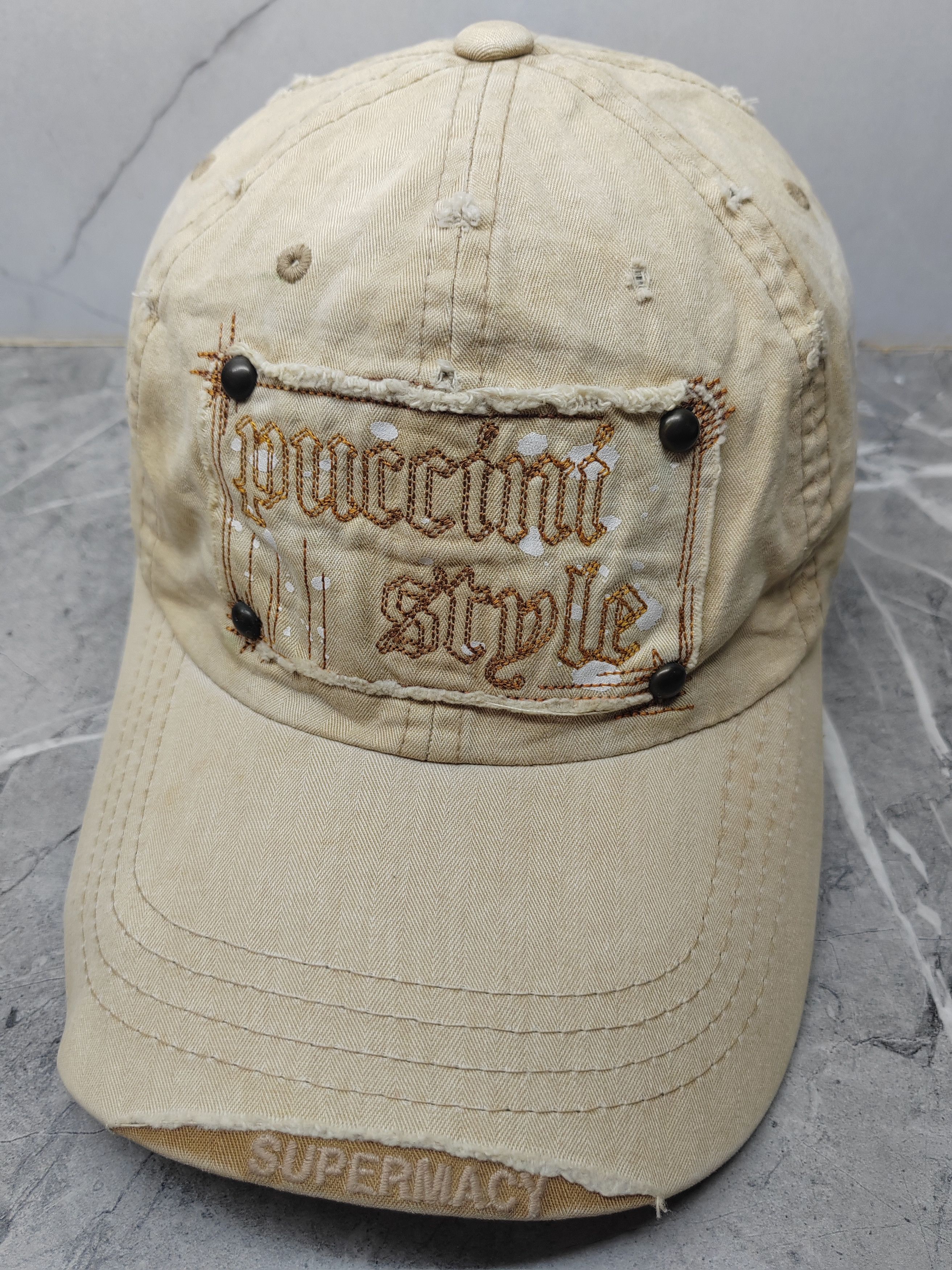 Vintage Vintage Puccini Style Distressed Style Cap Hat Size ONE SIZE - 1 Thumbnail