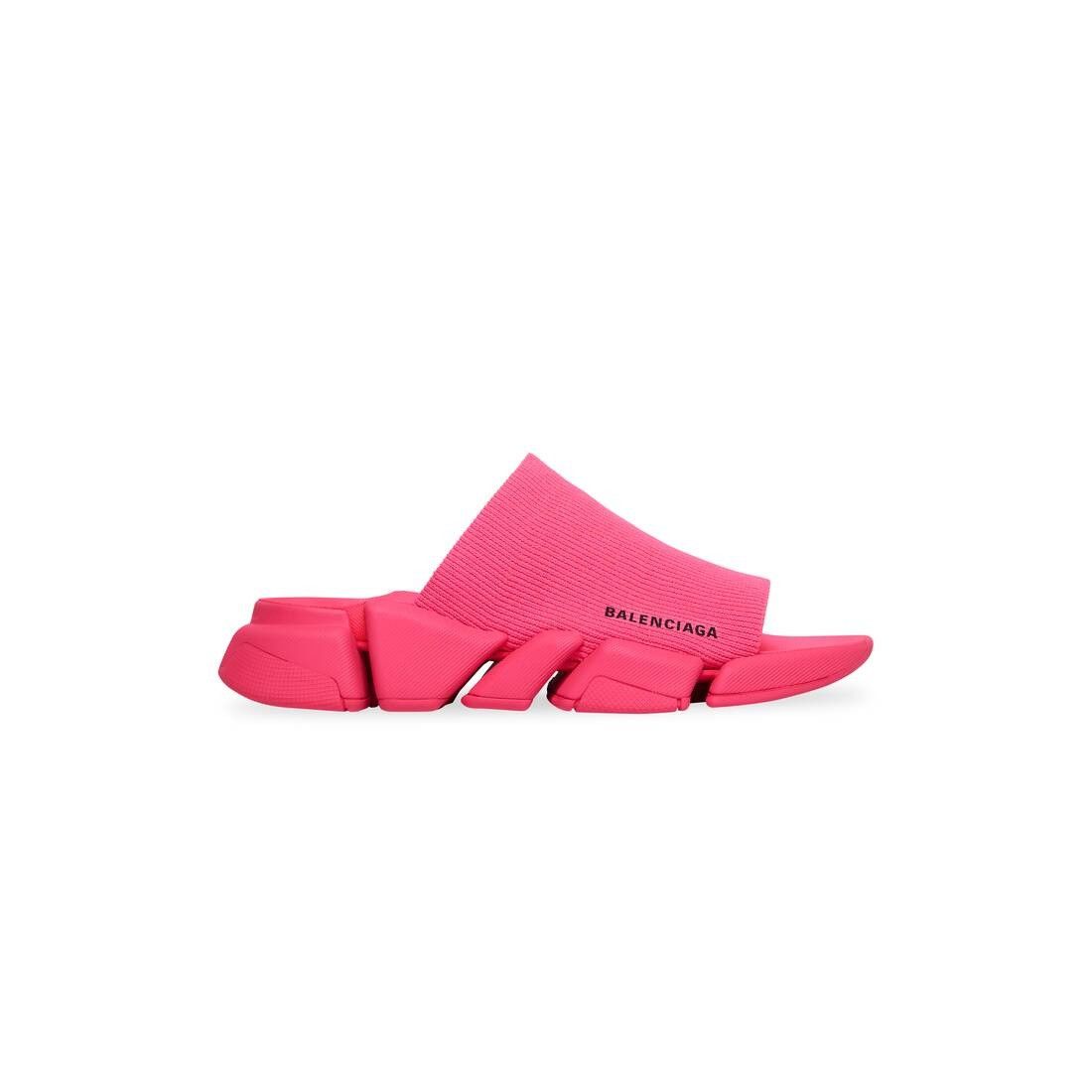 Balenciaga Women's Speed 2.0 Recycled Knit Slide Sandal in Fluo Pink Size US 12 / IT 42 - 1 Thumbnail