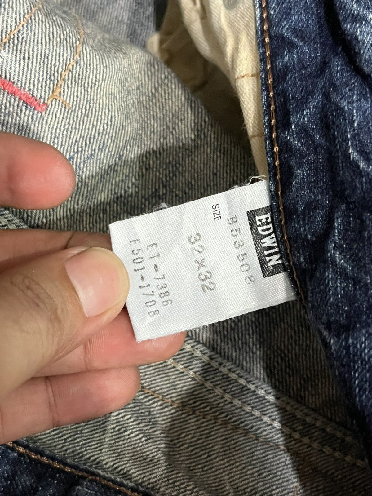 Edwin Edwin 503 Blue Trip Blue Faded Washed Ripped Flare Jeans Size US 32 / EU 48 - 16 Thumbnail