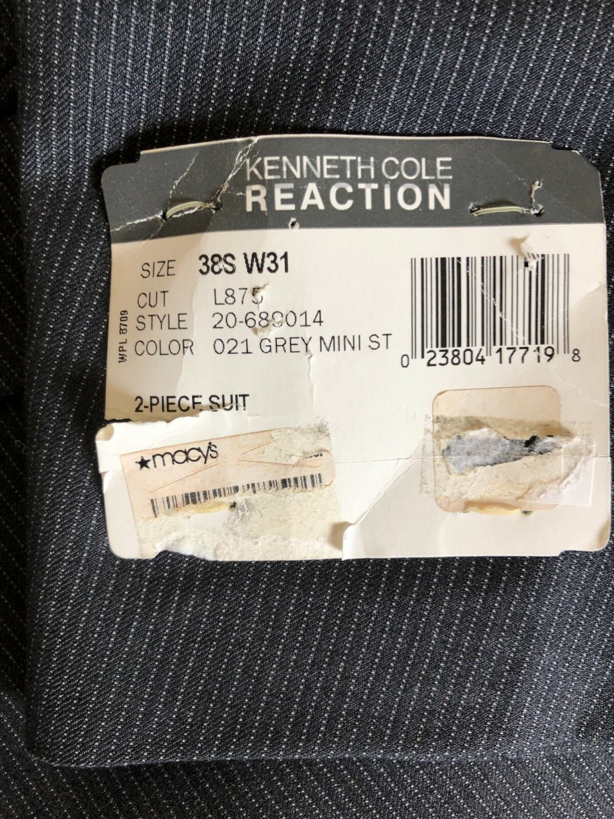 Kenneth Cole Kenneth Cole Reaction Gray Stripe Blazer 38S EU Pick Lapel Size 38S - 7 Thumbnail