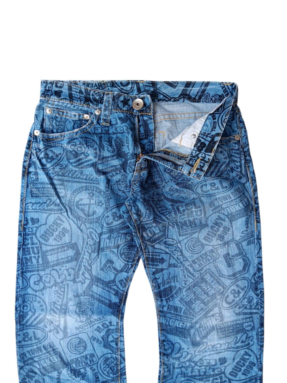 Hysteric Glamour Co&Lu alloverprint blue denim Size US 33 - 3 Thumbnail