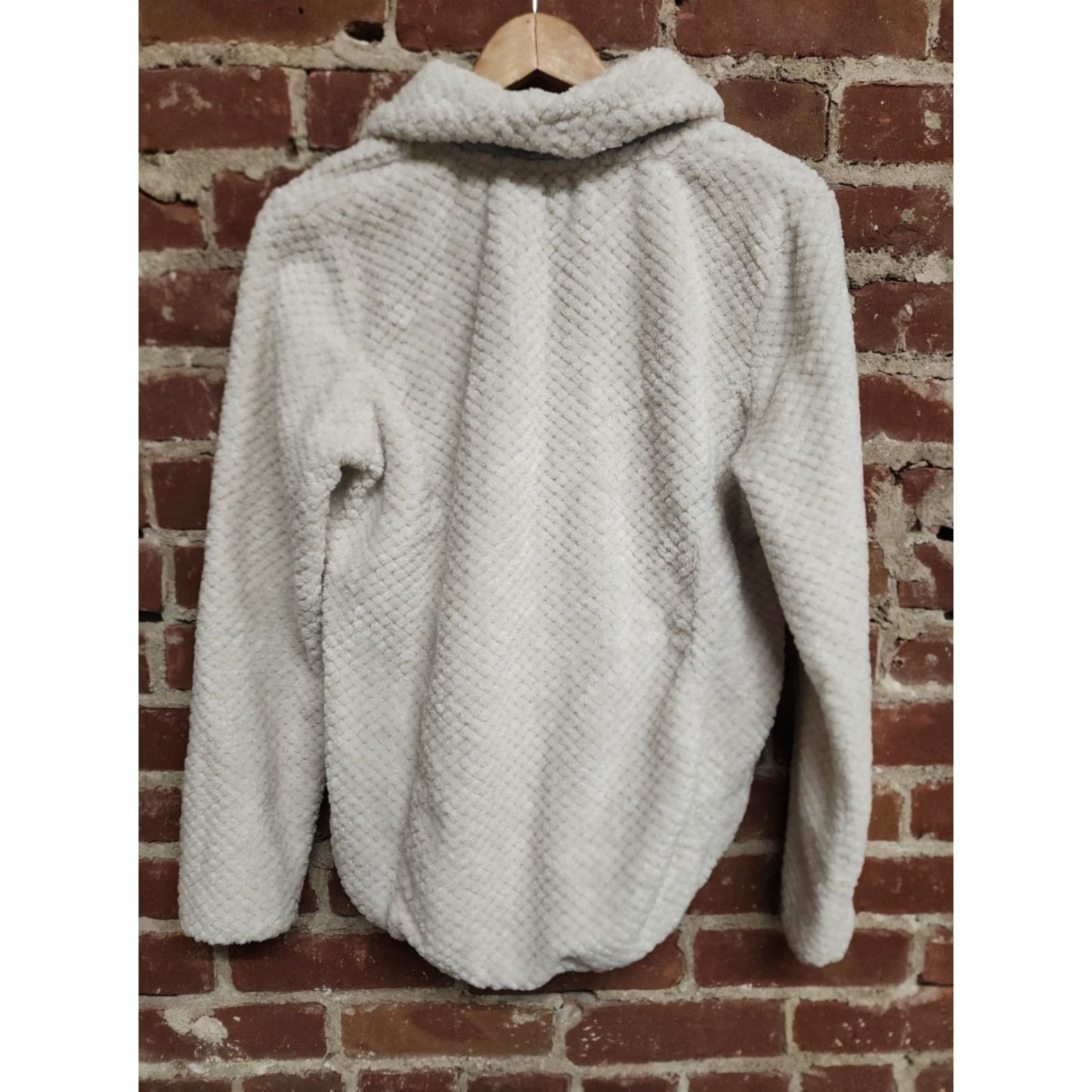 Eddie Bauer VINTAGE Eddie Bauer Womens White Fleece Pullover Sweater 1/4 Button Up Size Small Size S / US 4 / IT 40 - 2 Thumbnail