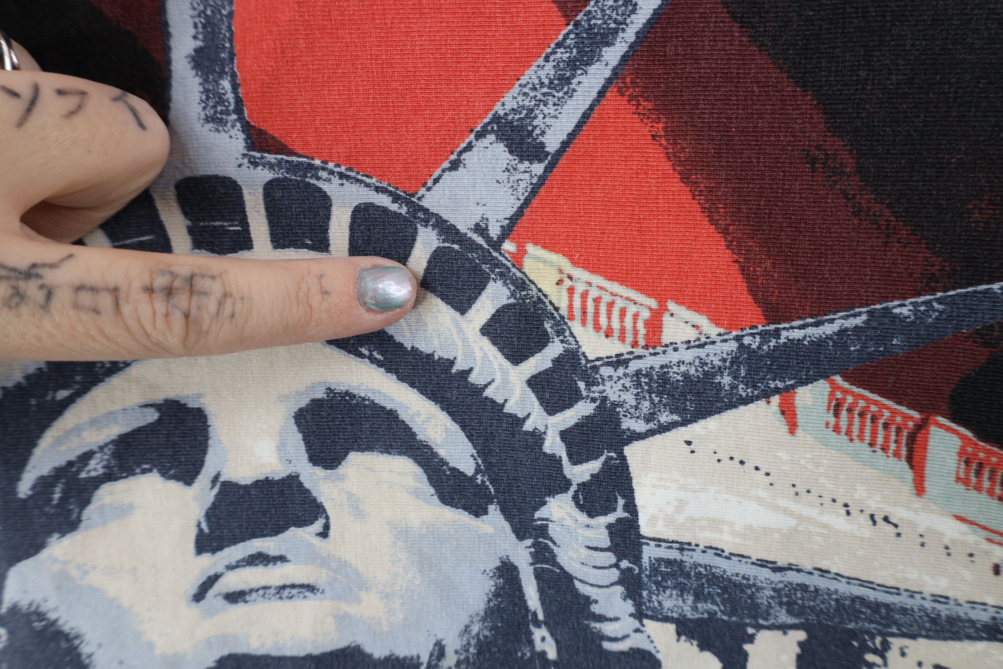 Vintage Vintage 90s Streetwear Statue of Liberty All Over Print Polo Size US L / EU 52-54 / 3 - 6 Thumbnail