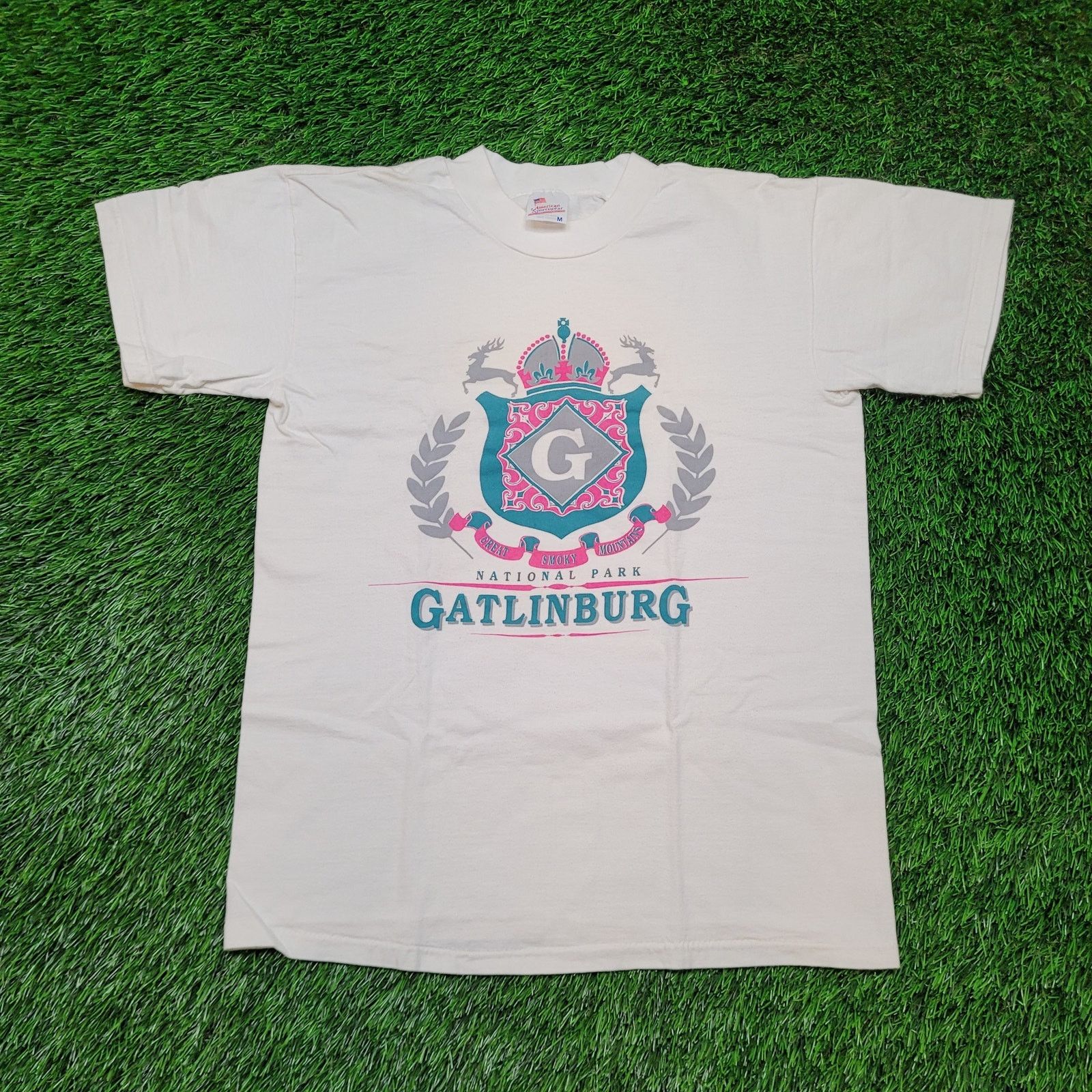 Other VTG 80s 90s Single Stitch Gatlinburg T-Shirt S USA Pink Teal Size US S / EU 44-46 / 1 - 1 Thumbnail
