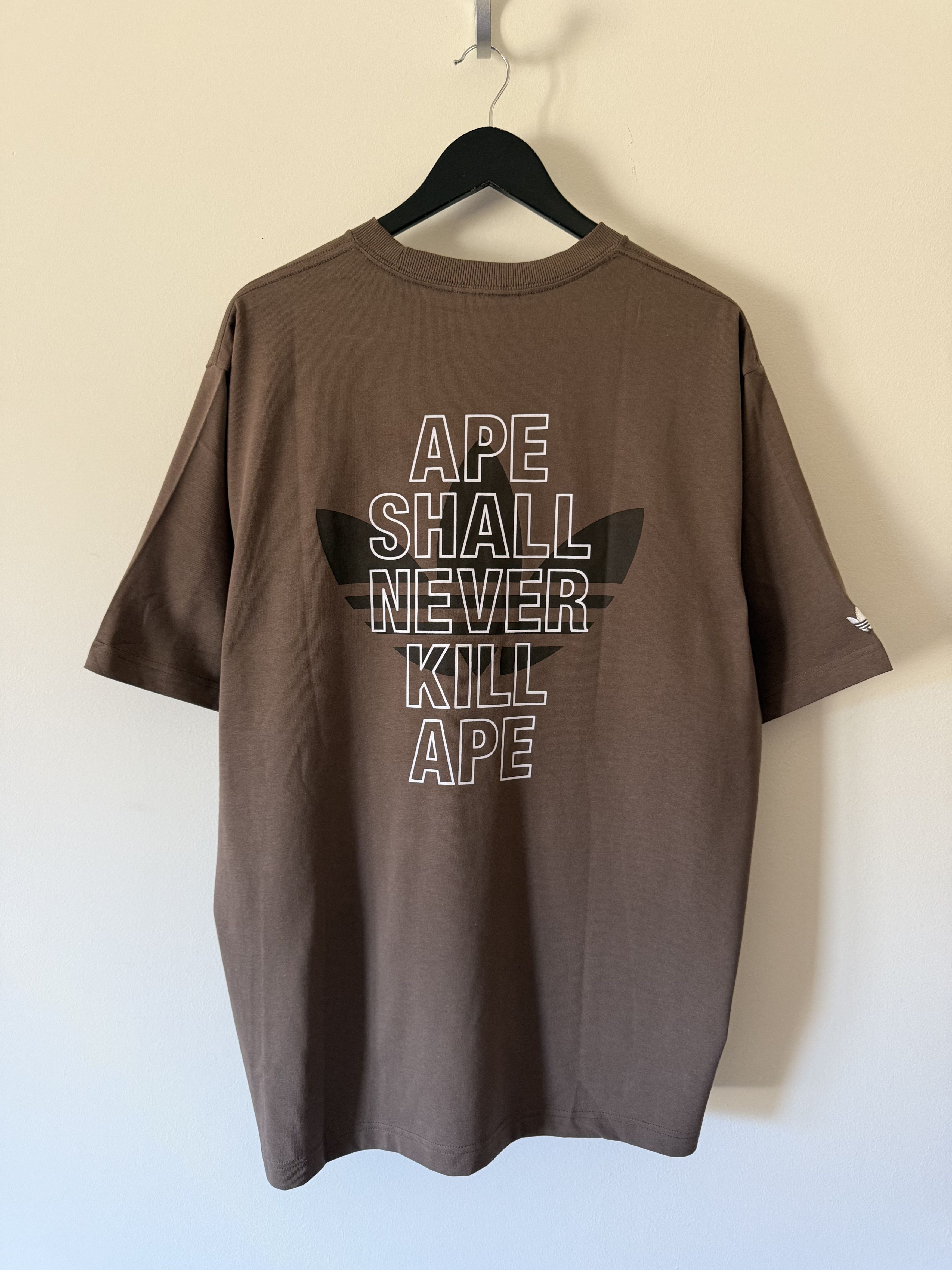 Adidas × Bape Bape Adidas Ape Head Tee in Brown Size US XXL / EU 58 / 5 - 4 Thumbnail
