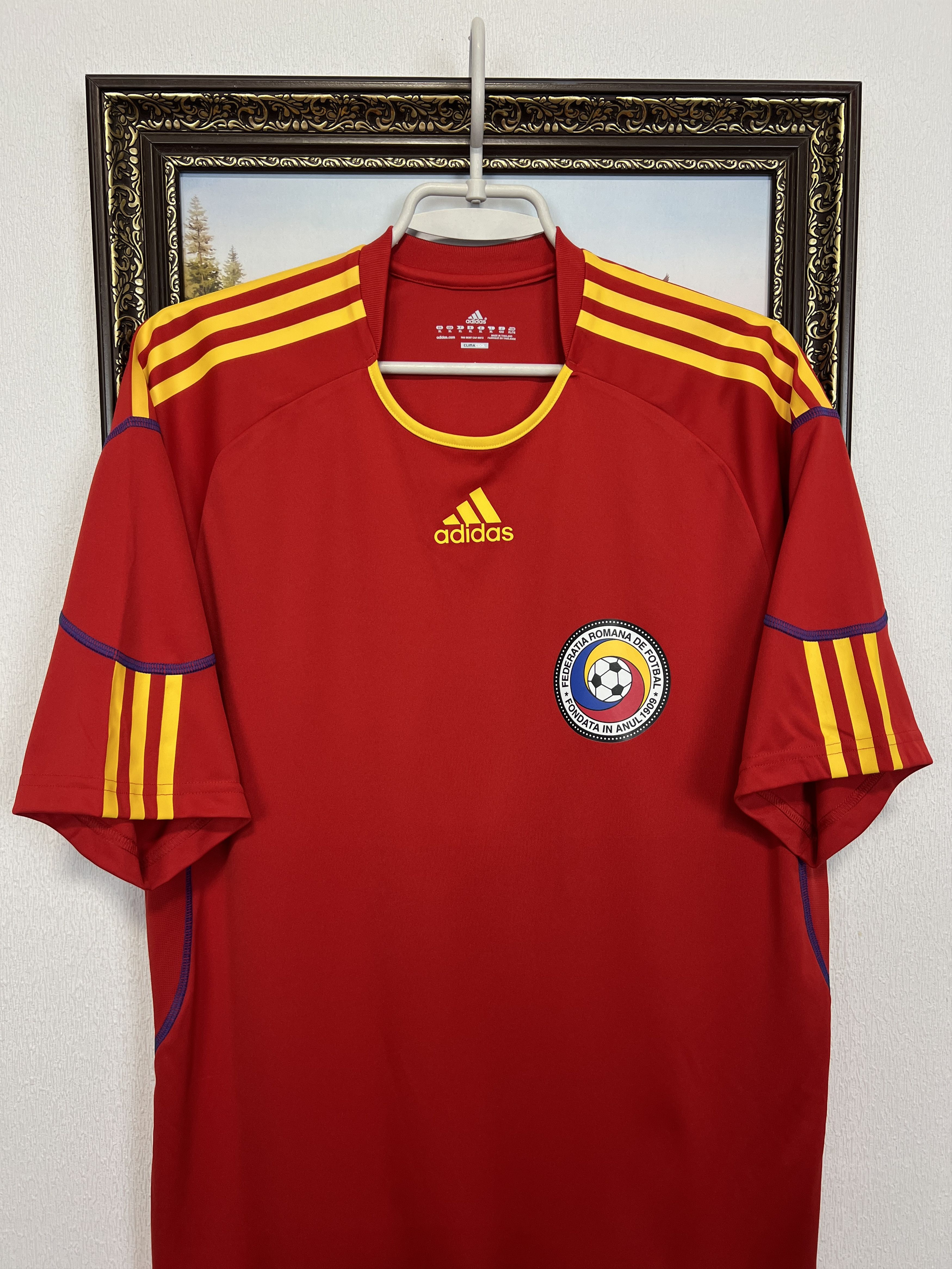 Adidas Romania Away football shirt Soccer Jersey Nationa Trikot Size US XL / EU 56 / 4 - 2 Thumbnail