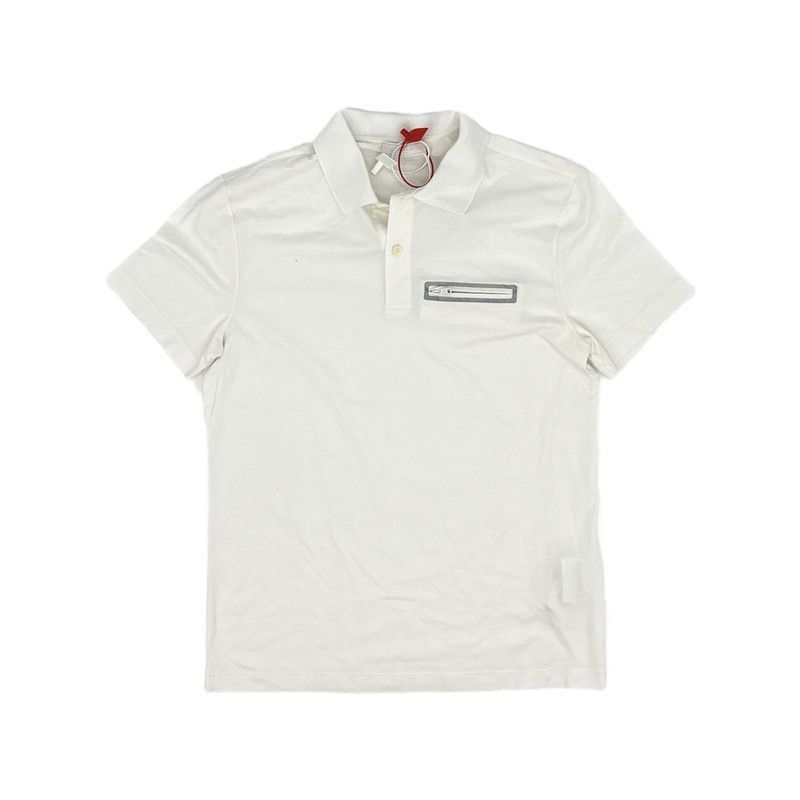 Prada Prada White Short Sleeve Polo with Pocket-2506 Size US S / EU 44-46 / 1 - 5 Thumbnail