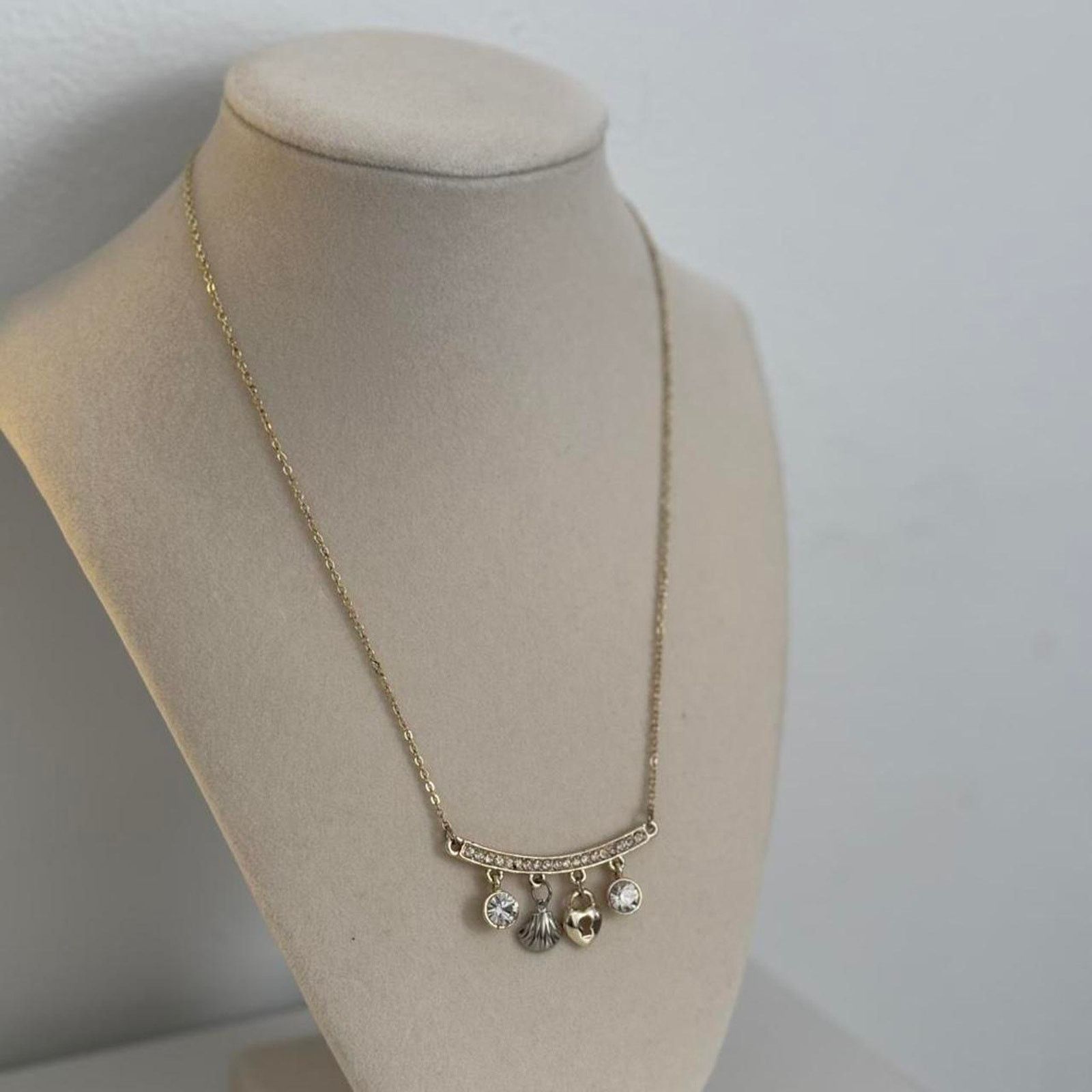 Other Gold Charm Necklace Dainty Pendant Charms Layering Size ONE SIZE - 1 Thumbnail
