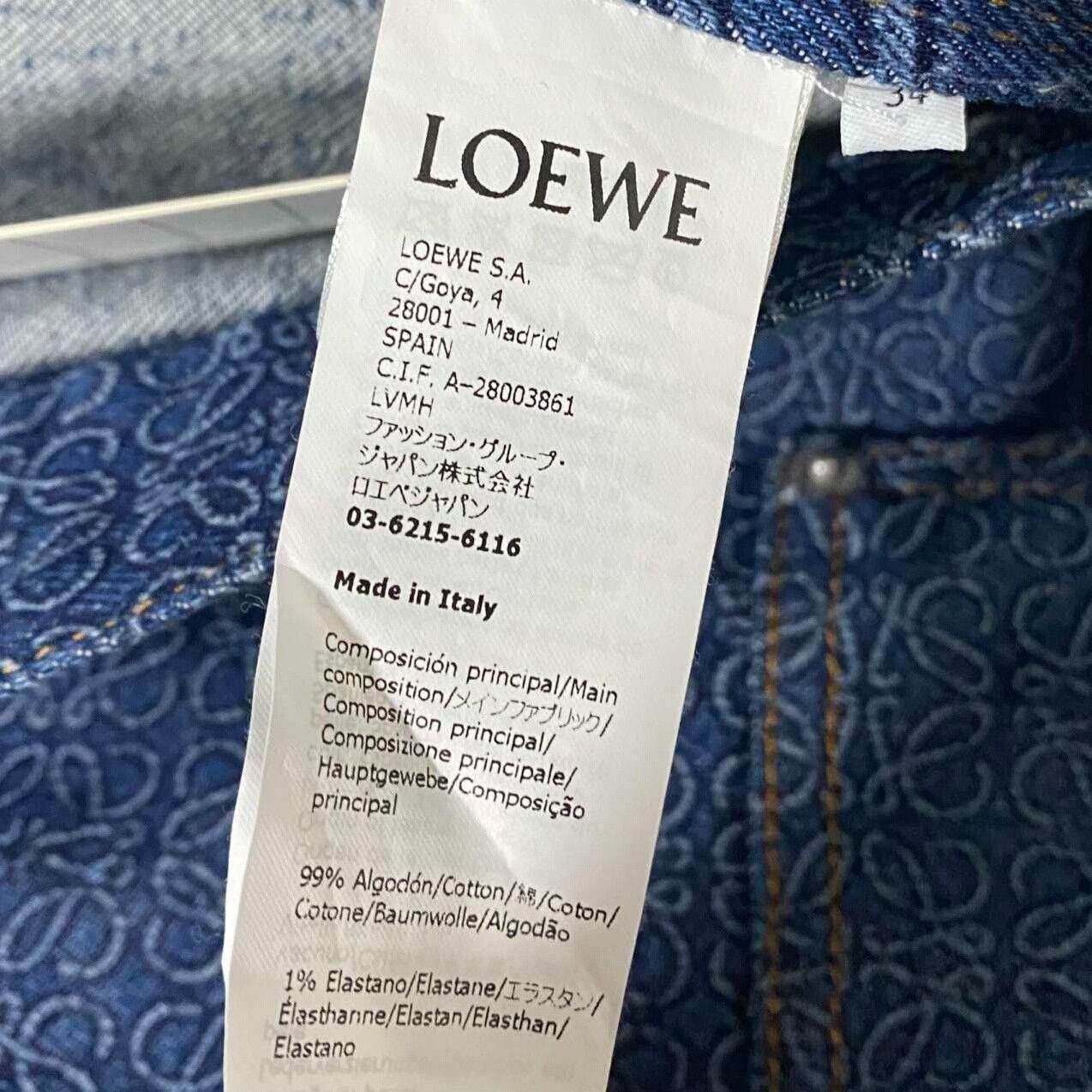 Loewe patterned denim jacket with logo detail Size US S / EU 44-46 / 1 - 5 Thumbnail