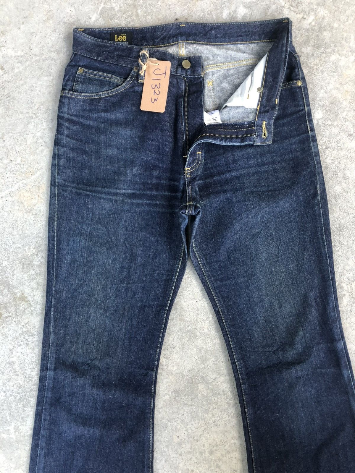 If Six Was Nine Japanese Lee Flared Jeans Distressed Denim Size US 32 / EU 48 - 3 Thumbnail
