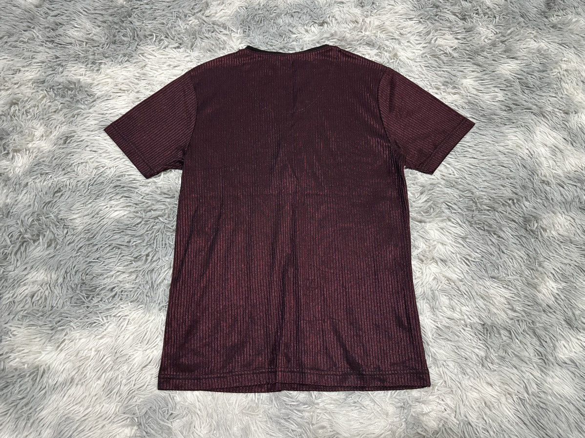 If Six Was Nine 🔥Sick Y2K Nota Bene Zipper Ribbed Tee Metallic Red Size US M / EU 48-50 / 2 - 8 Thumbnail