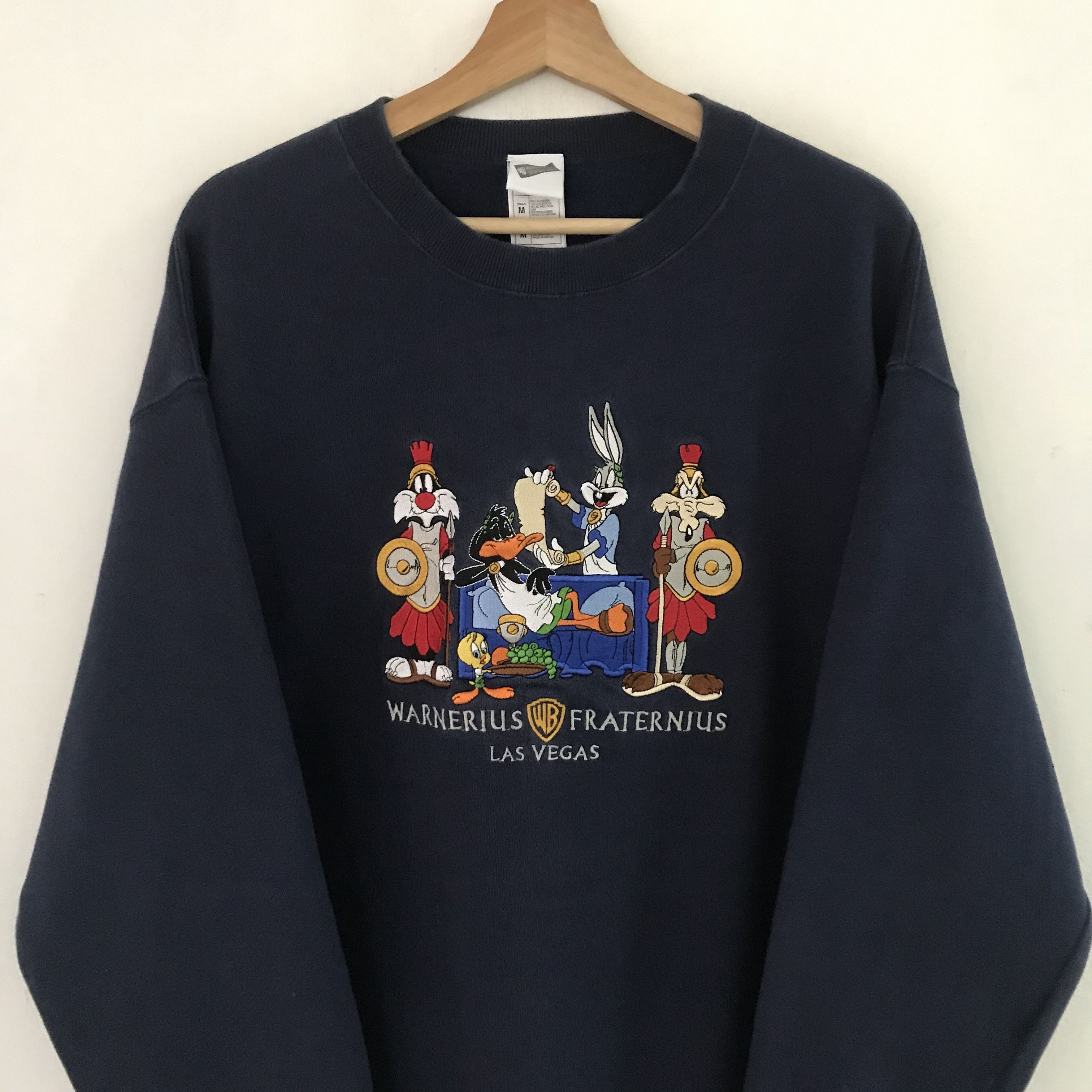 Warner Bros vintage warner bros sweatshirt black - 612 Size US M / EU 48-50 / 2 - 3 Thumbnail