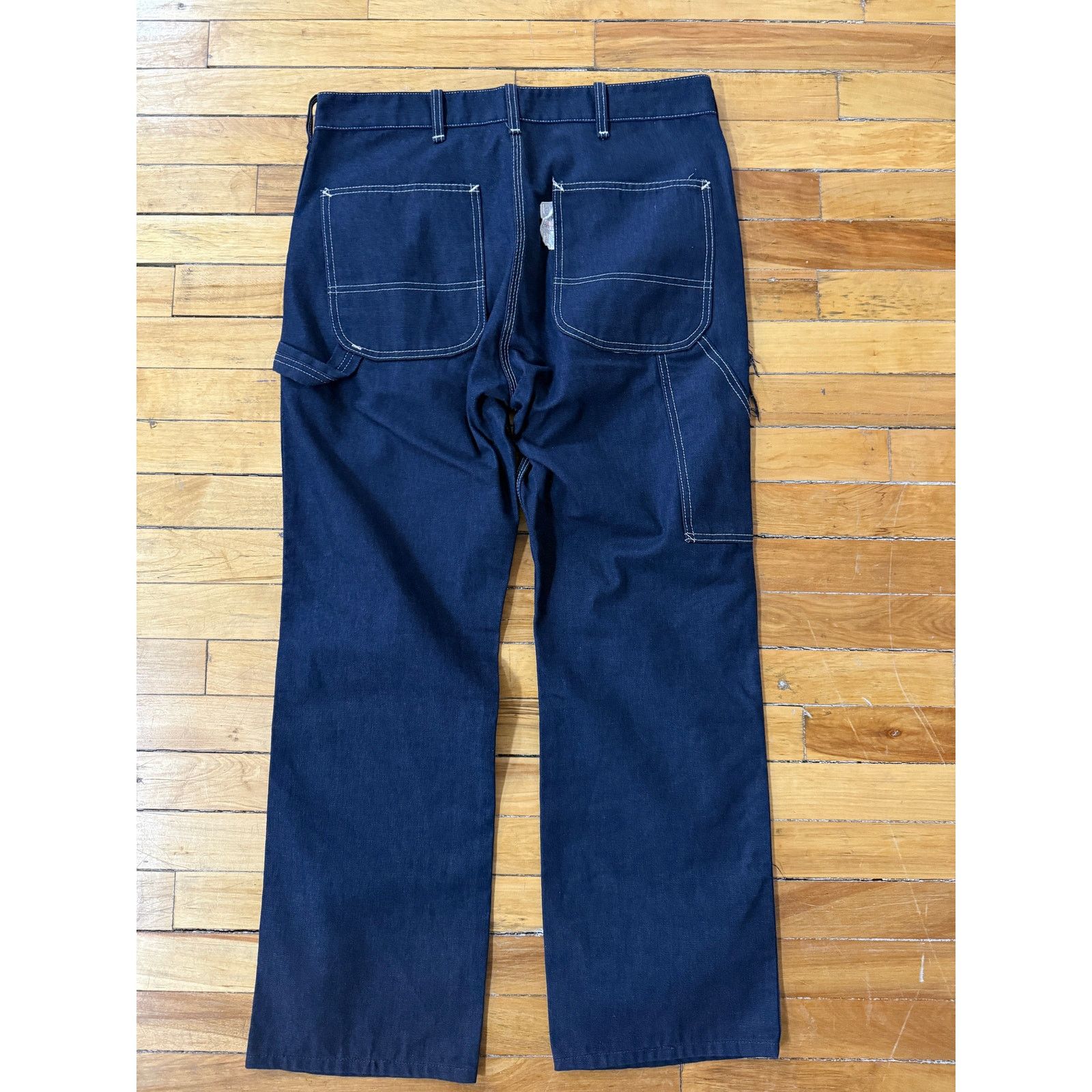 Vintage Vintage 60s/70s Sears Perma-Prest Carpenter Pants Denim 35W Size US 35 - 2 Thumbnail