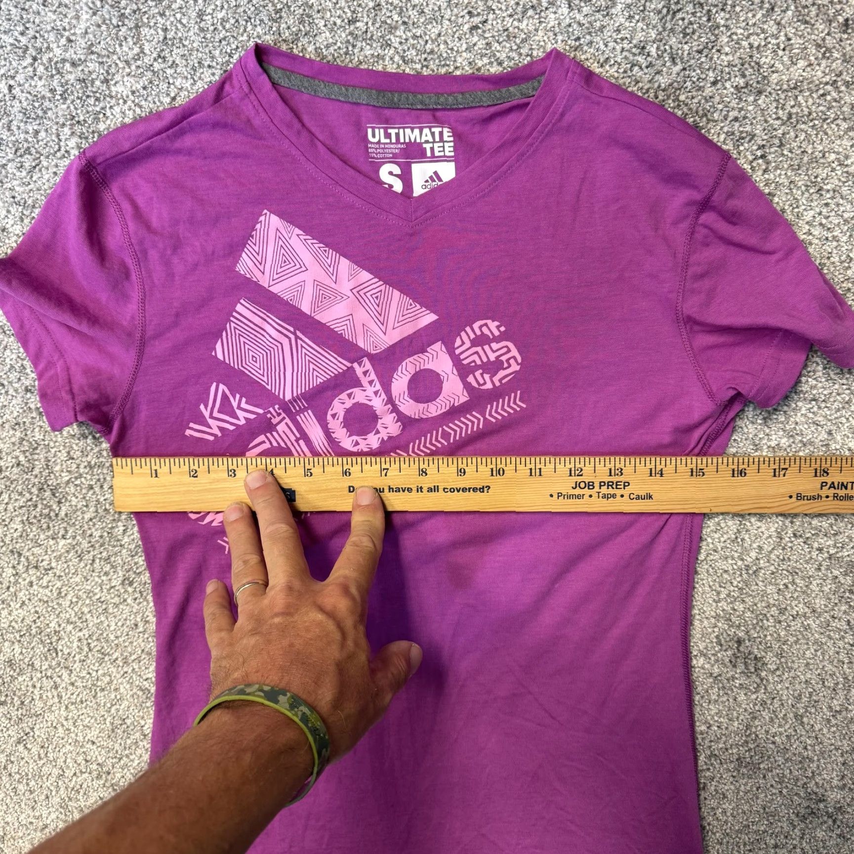 Adidas VINTAGE? (No) Adidas Shirt Womens Small Magenta Purple Ultimate Tee Climalite V Neck Athletic Size S / US 4 / IT 40 - 3 Thumbnail