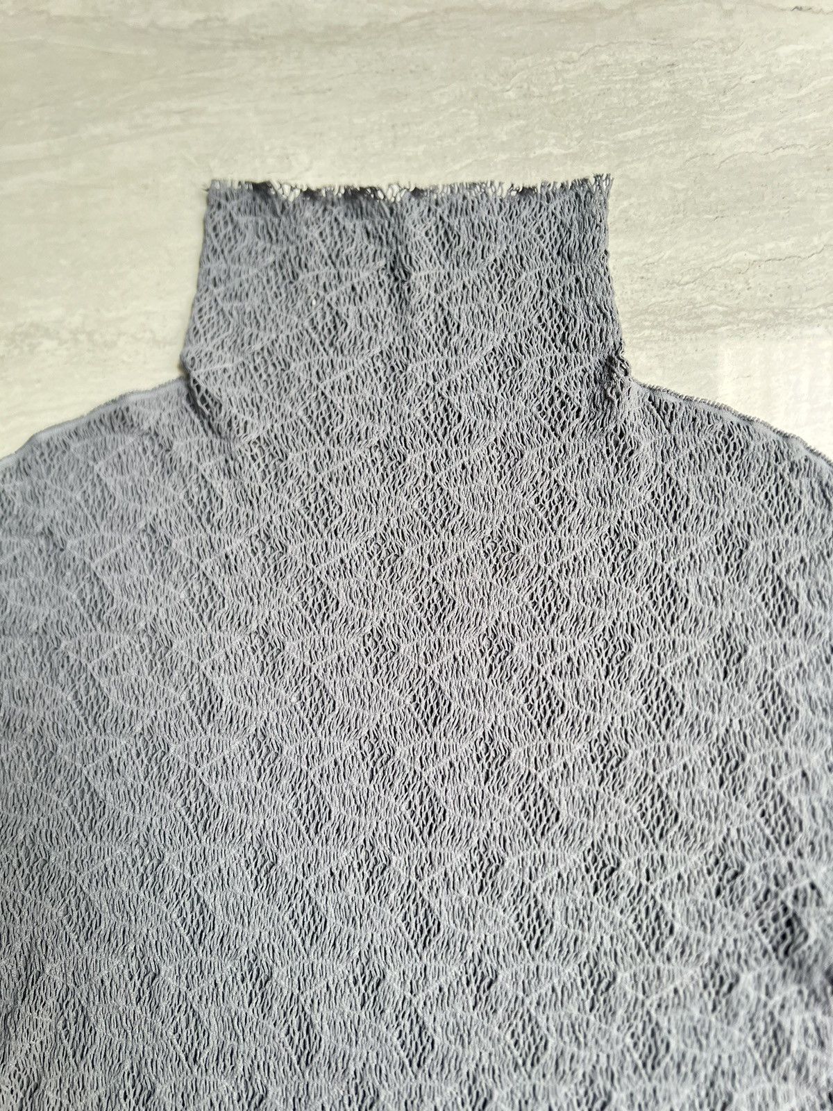 Issey Miyake Issey M.&K YOKO Grey Pleats Mesh T-shirt Size US XS / EU 42 / 0 - 9 Thumbnail