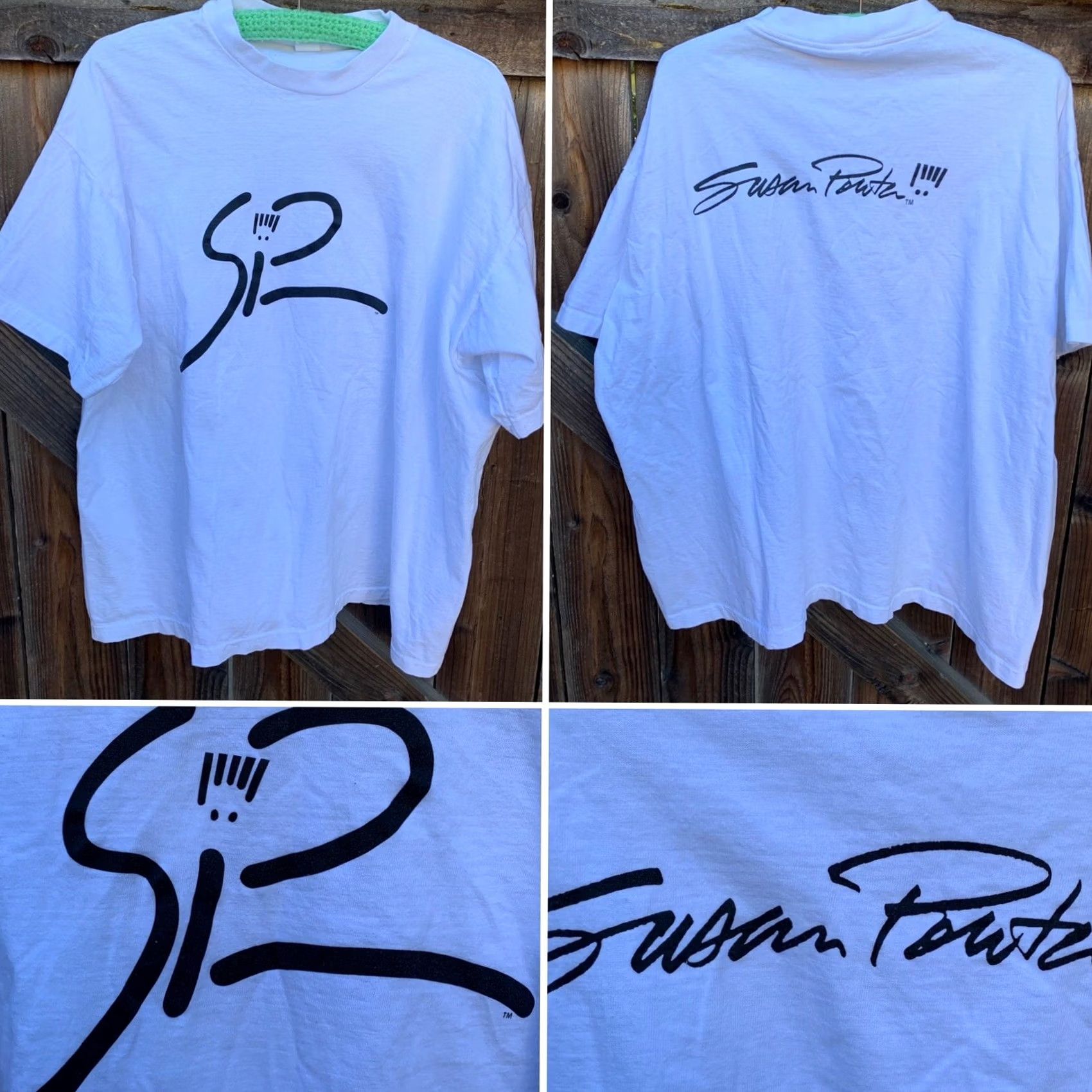 Vintage vintage Susan Powter t-shirt single stitch graphic tee 90s 1990s XXXL 3XL unisex white cotton Jamaica Tees graphic tee 1990s 90s shirt Size US XXL / EU 58 / 5 - 6 Thumbnail