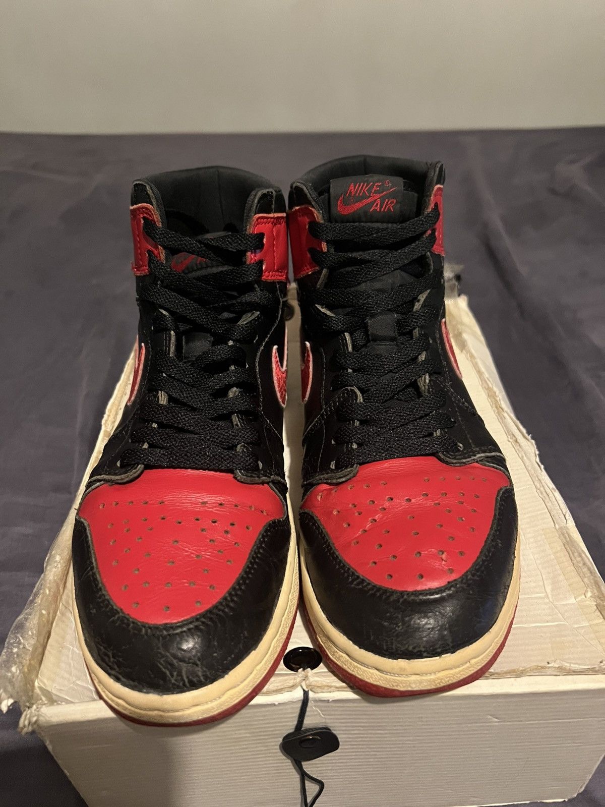 Jordan Brand Nike Air Jordan 1 Bred 1994 size UK 8.5 US 9.5 Size US 9.5 / EU 42-43 - 6 Thumbnail
