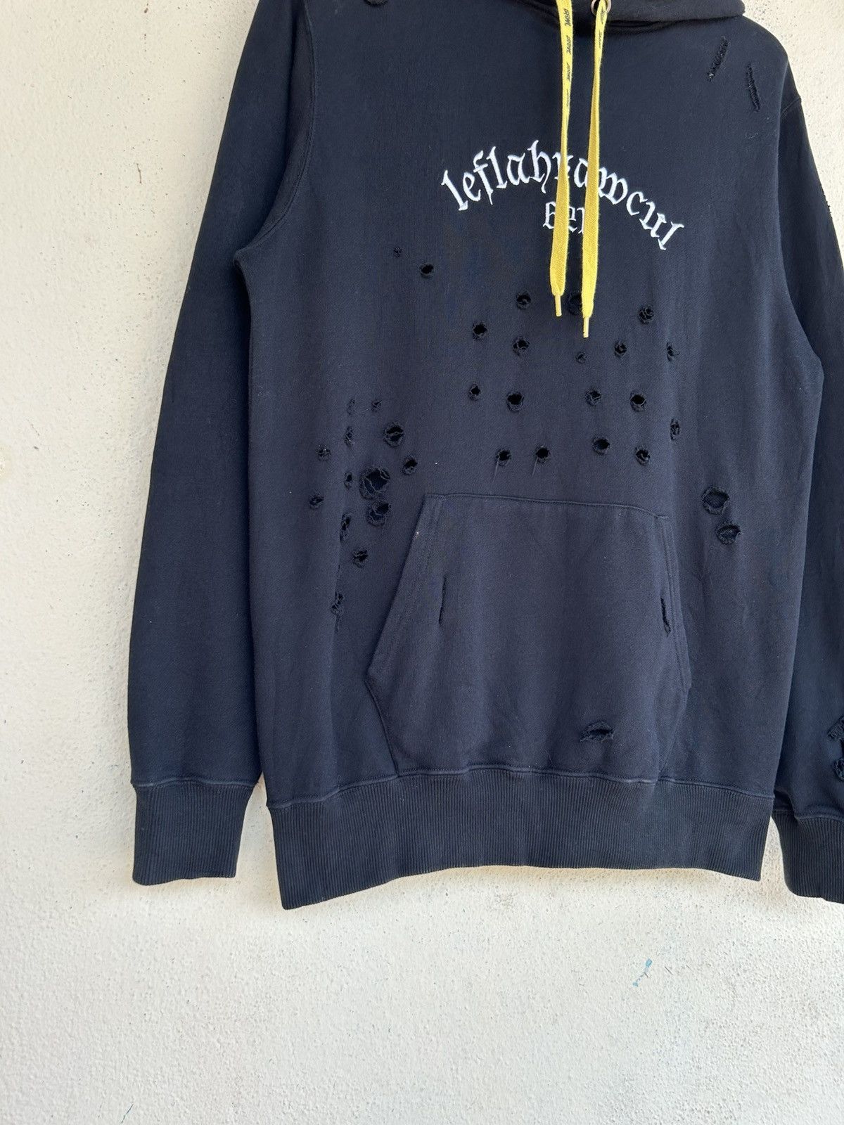 Japanese Brand × Seditionaries Leflah Raw Cul 621 Gunshots Designed Distressed Hoodie Size US M / EU 48-50 / 2 - 3 Thumbnail