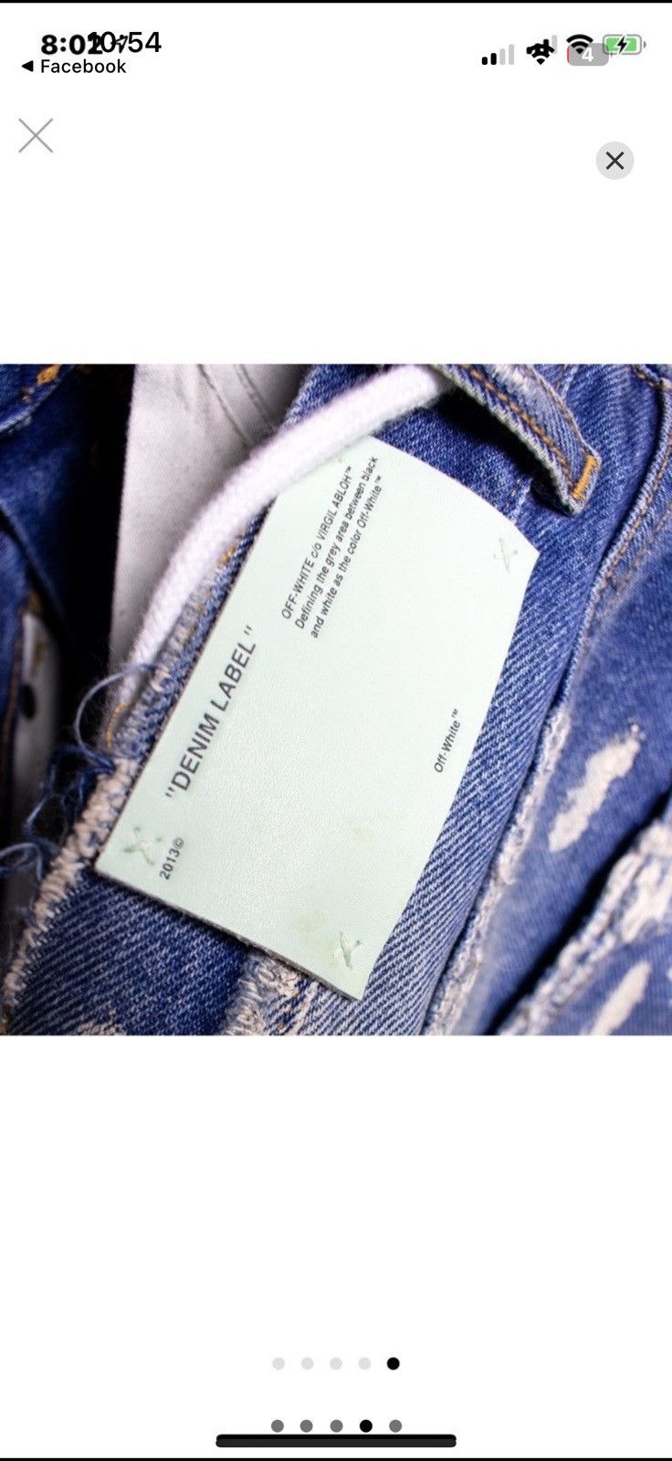 Off-White Off White Jeans (ohgeesy) Size US 32 / EU 48 - 5 Thumbnail