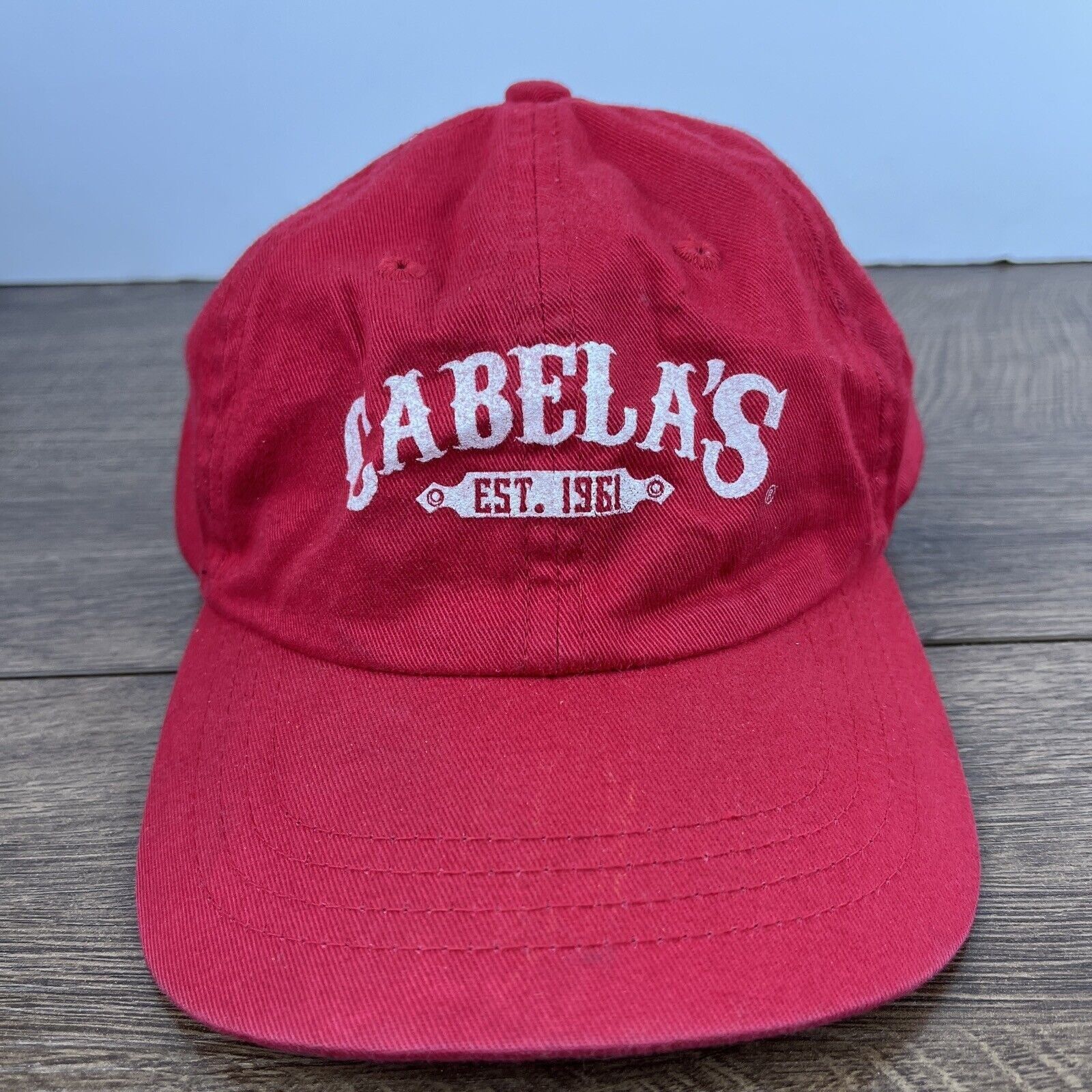 Other Cabela's Hat Cabelas Red Adjustable Hat Adult Size Hat Red C Size ONE SIZE - 2 Thumbnail