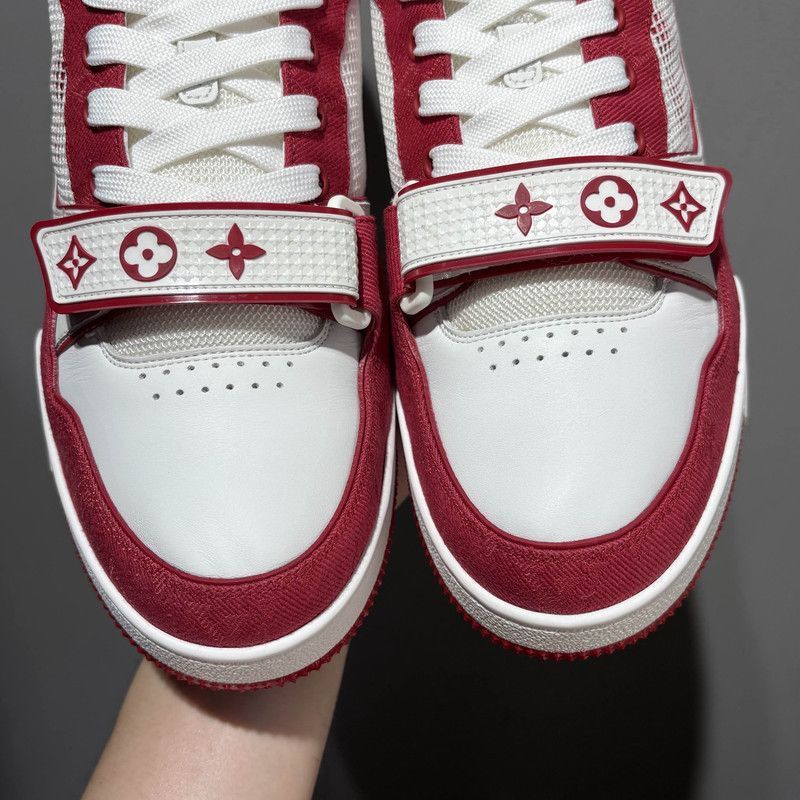Louis Vuitton Louis Vuitton Fashion Low-Top Sneakers Red and White -2508 Size US 8 / EU 41 - 8 Thumbnail