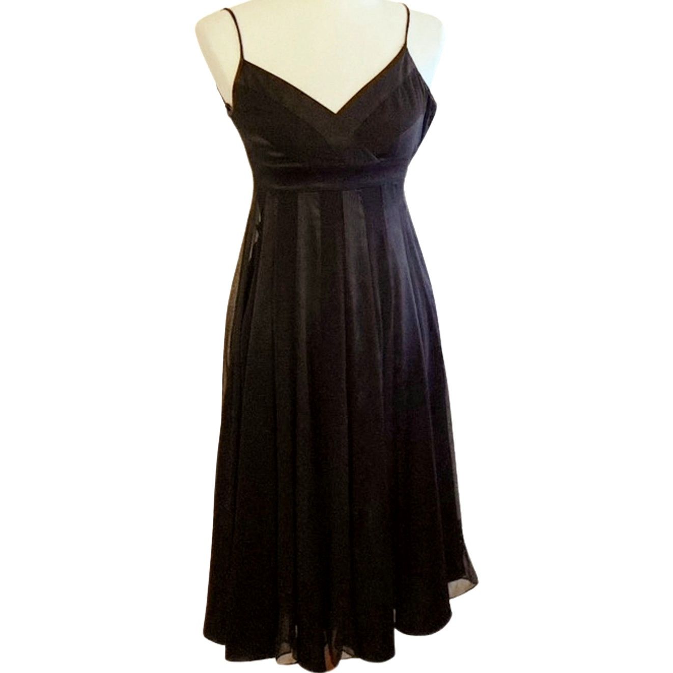Diane von Furstenberg Diane Von Furstenberg Black Silk "ROMA" Fit & Flare Dress Size XS / US 0-2 / IT 36-38 - 8 Thumbnail