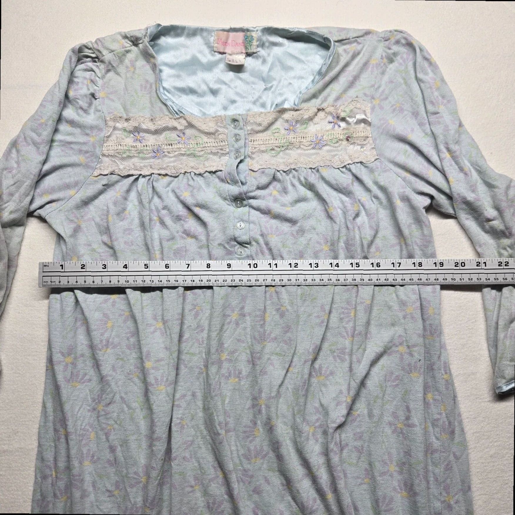 DANCER Womens Blue Floral Dance Dress Adult Large Lightweight Size L / US 10 / IT 46 - 5 Thumbnail