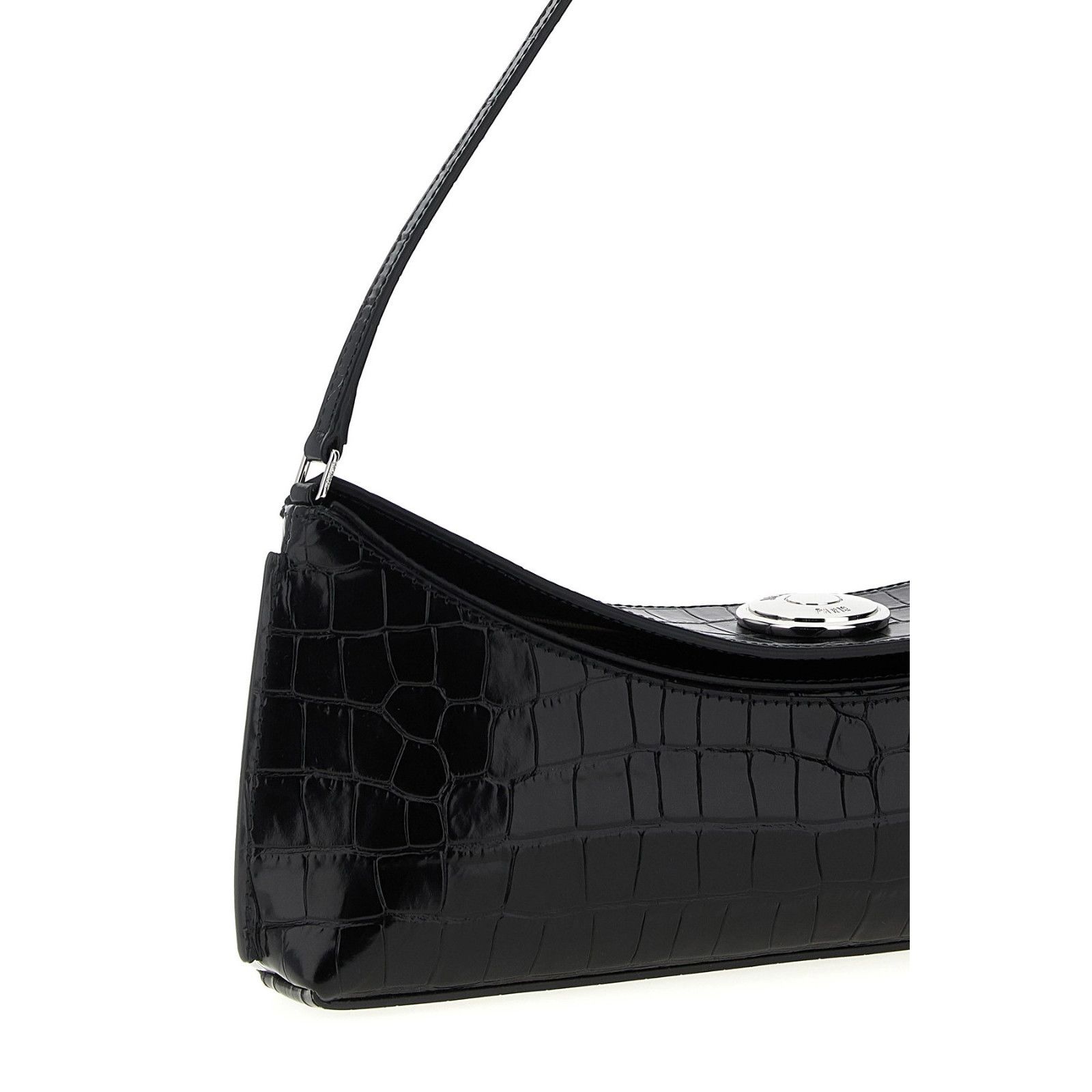 Jacquemus JACQUEMUS The Pochette Oval Black Embossed Leather Shoulder Size ONE SIZE - 3 Thumbnail