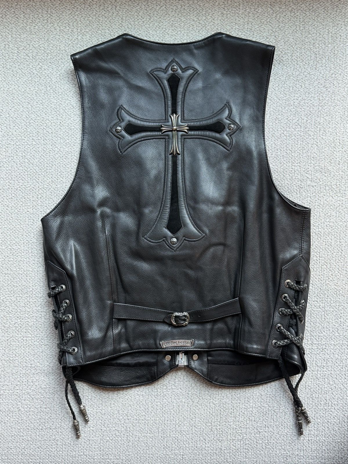 Chrome Hearts Cross Leather Vest