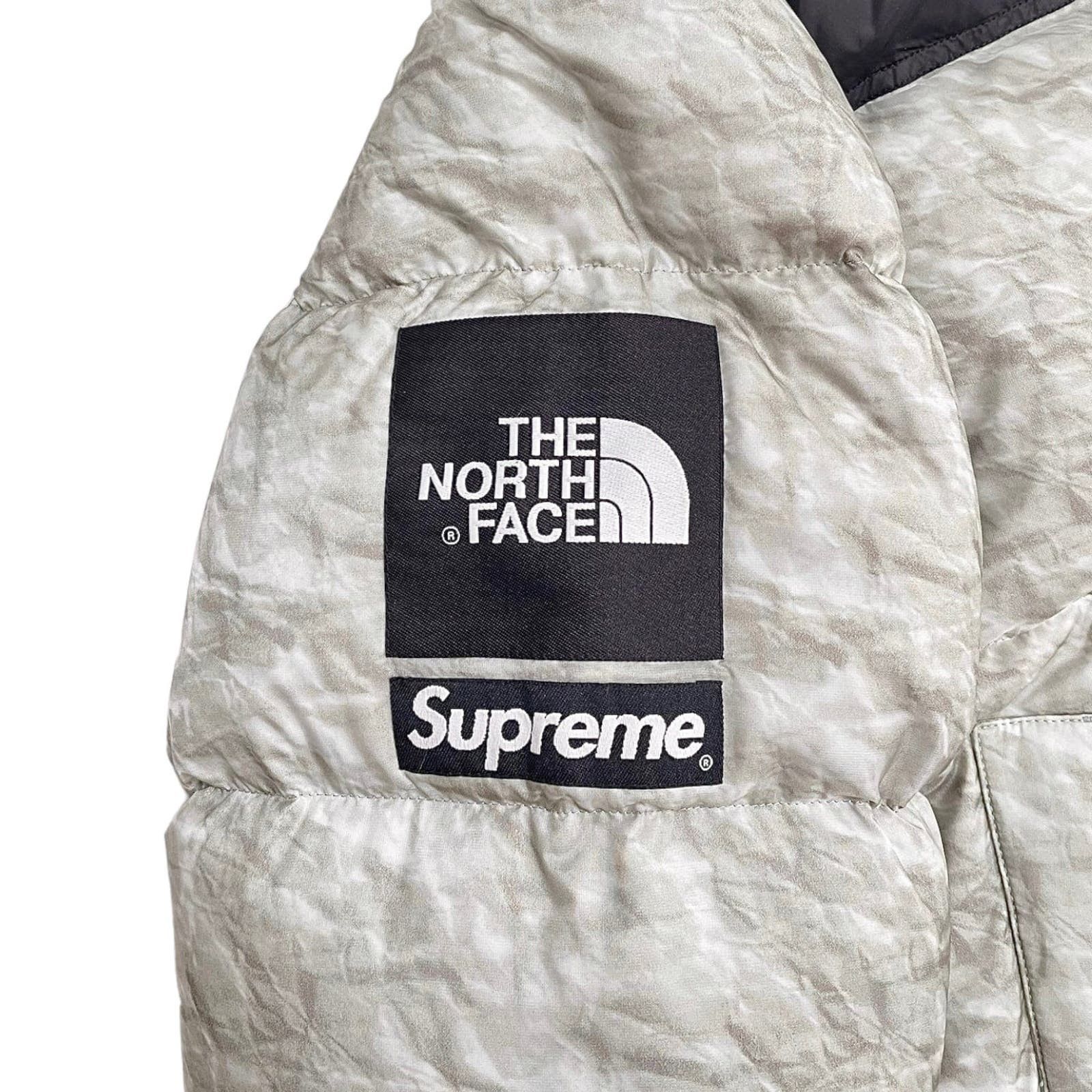 Supreme Supreme The North Face Paper Print Nuptse Jacket Paper Print |  Grailed