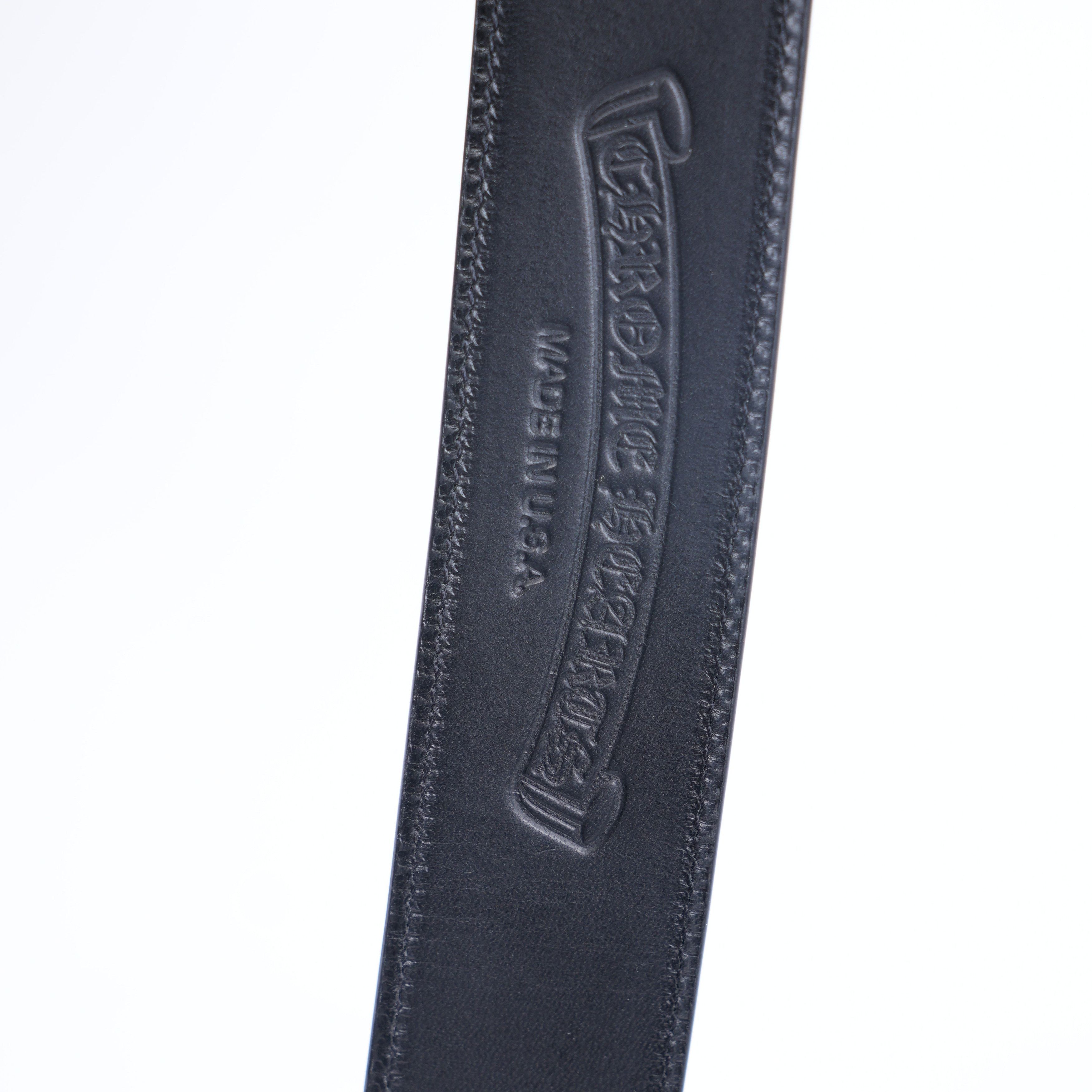 Chrome Hearts CHROME HEARTS OVAL BUCKLE WITH BLACK STRAP Size 36 - 6 Thumbnail