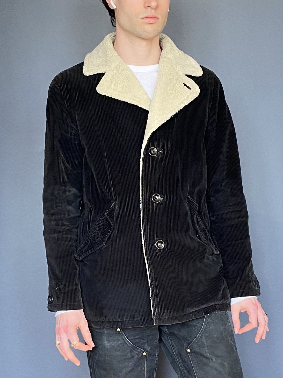 A.P.C. APC - Shearling Corduroy Jacket - 2012 Size US S / EU 44-46 / 1 - 3 Thumbnail