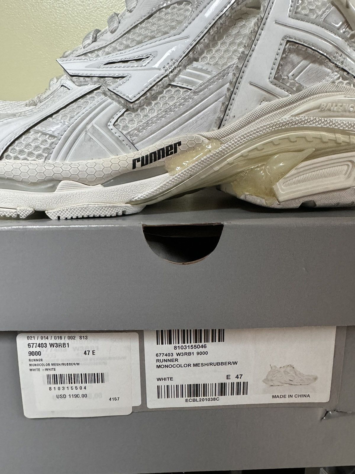 Balenciaga Balenciaga White runner 47 Size US 14 / EU 47 - 2 Thumbnail