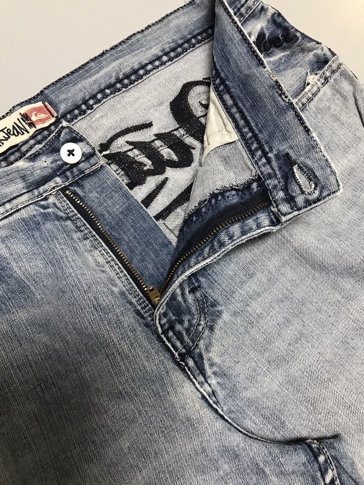 JNCO Vintage quicksilver embroidered denim jort Size US 38 / EU 54 - 6 Thumbnail