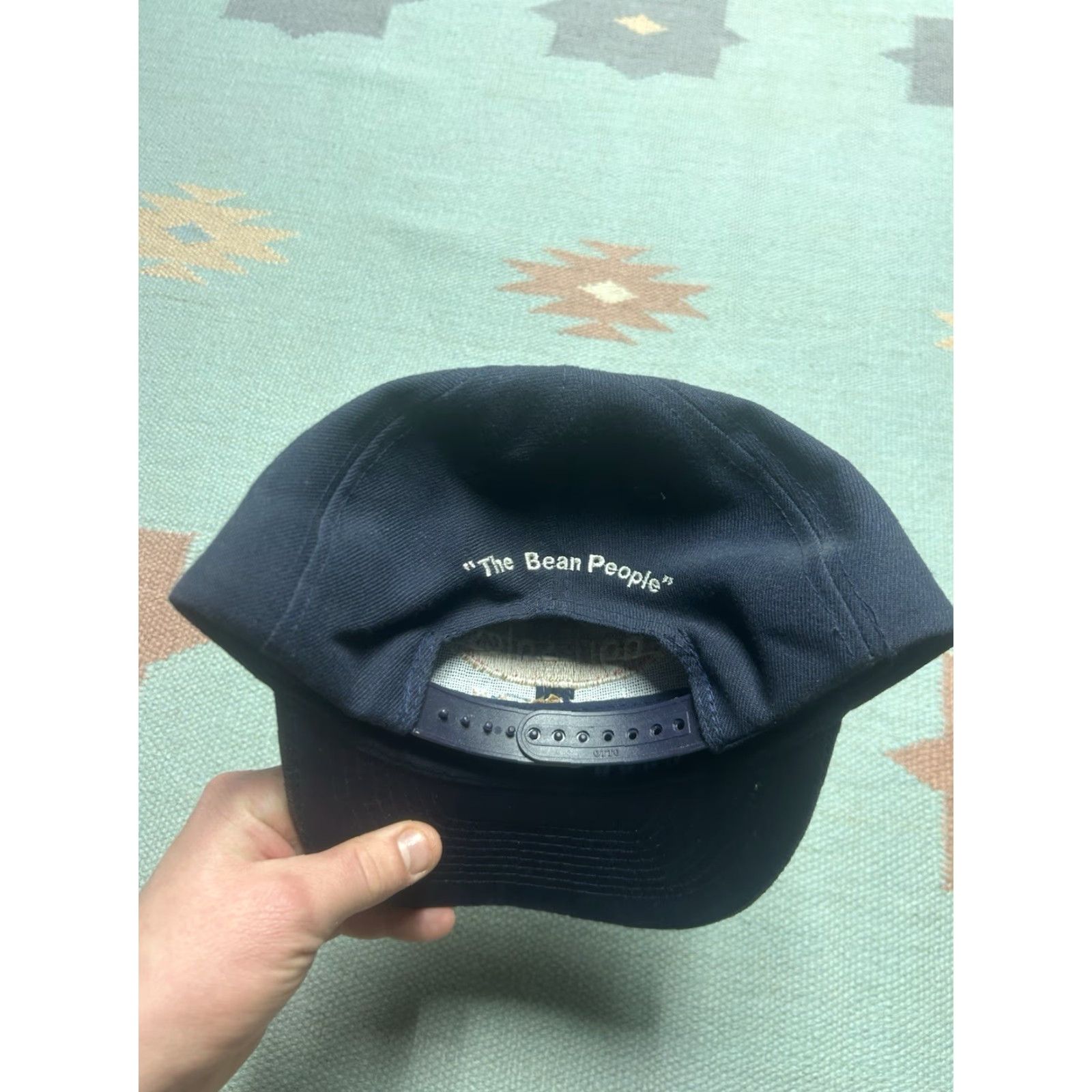 Vintage VINTAGE Unbranded SnapBack Hat Cap Adjustable Navy Blue Michigan the bean people farm Agri Sales Men Cap Hats Size ONE SIZE - 4 Thumbnail