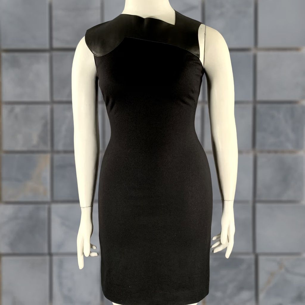 Bottega Veneta BOTTEGA VENETA Dress Size S Black Wool Heather Sleeveless Size S / US 4 / IT 40 - 1 Thumbnail