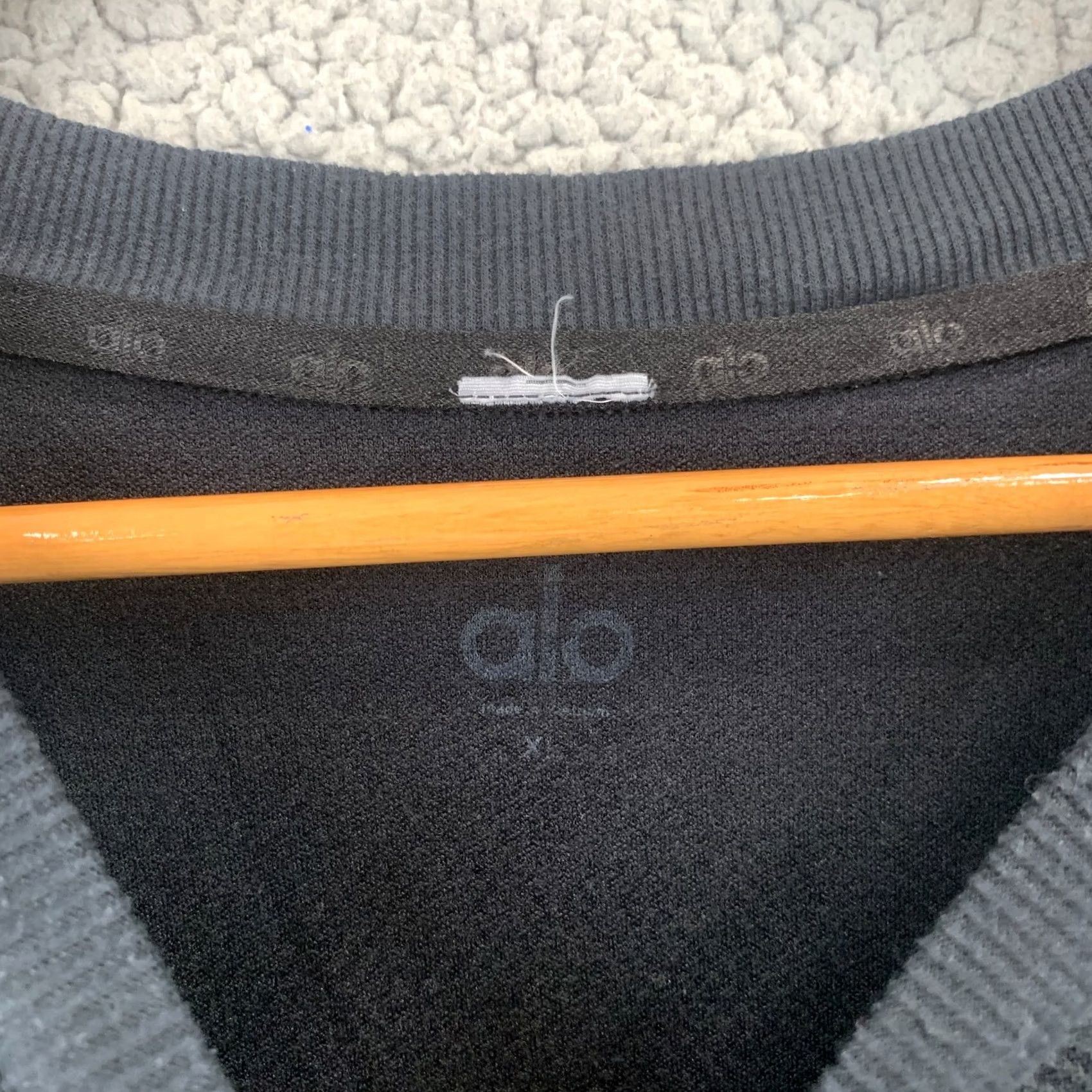 Alo ALO Sweatshirt Crew Neck Pullover Fleece Long Sleeve Black XL Men Clothing Logo Regular Size US XL / EU 56 / 4 - 3 Thumbnail