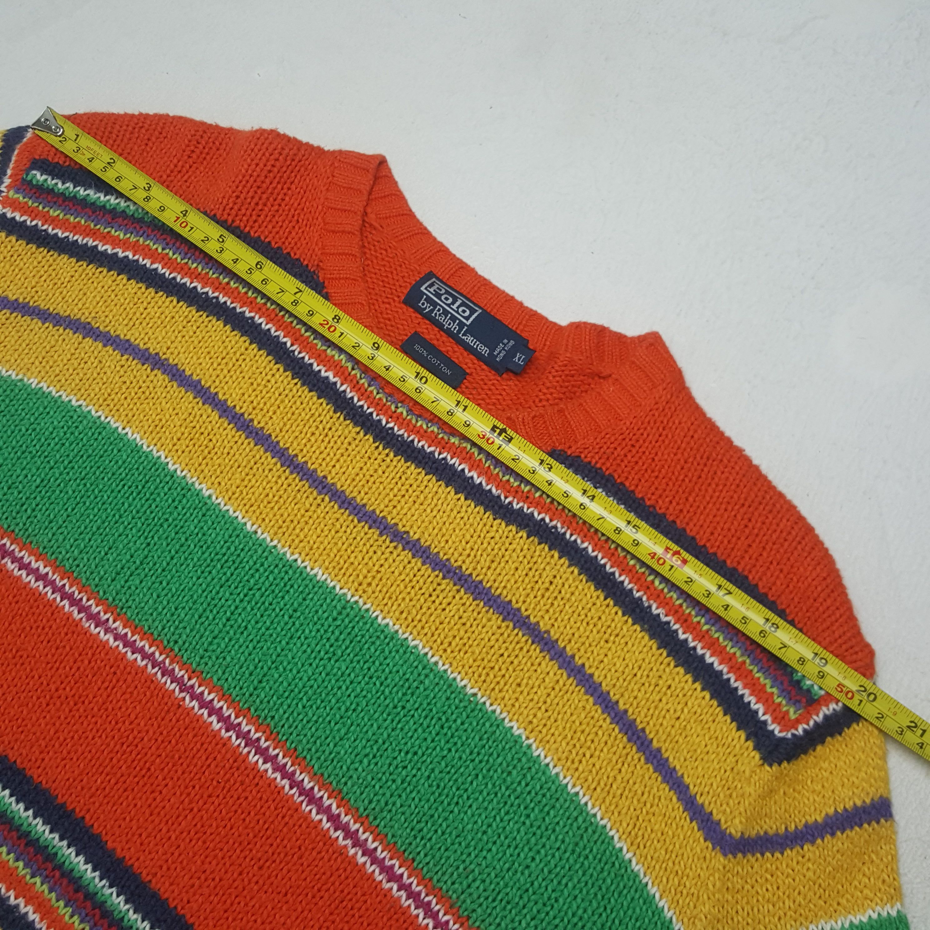 Polo Ralph Lauren Vintage Polo Ralph Lauren American Strips Sweater RR24 Size US XL / EU 56 / 4 - 5 Thumbnail