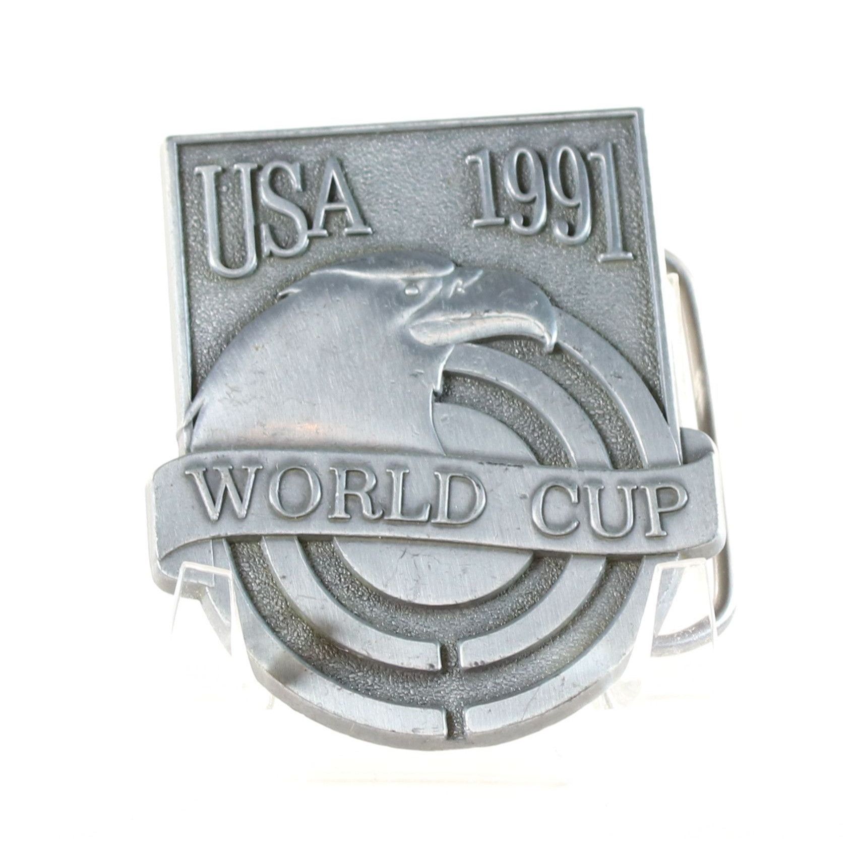 Vintage Belt Buckle USA World Cup 1991 Metal Buckle Made in USA Size ONE SIZE - 1 Thumbnail