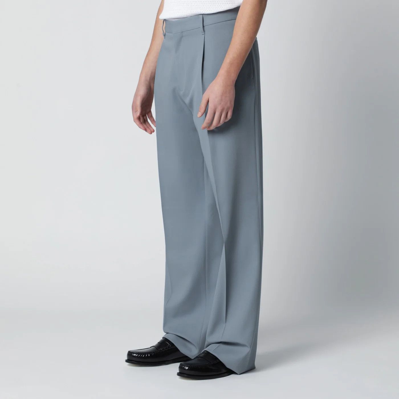 Lardini o1d2blof0526 Wool Trousers Pants in Gray Size US 34 / EU 50 - 3 Thumbnail