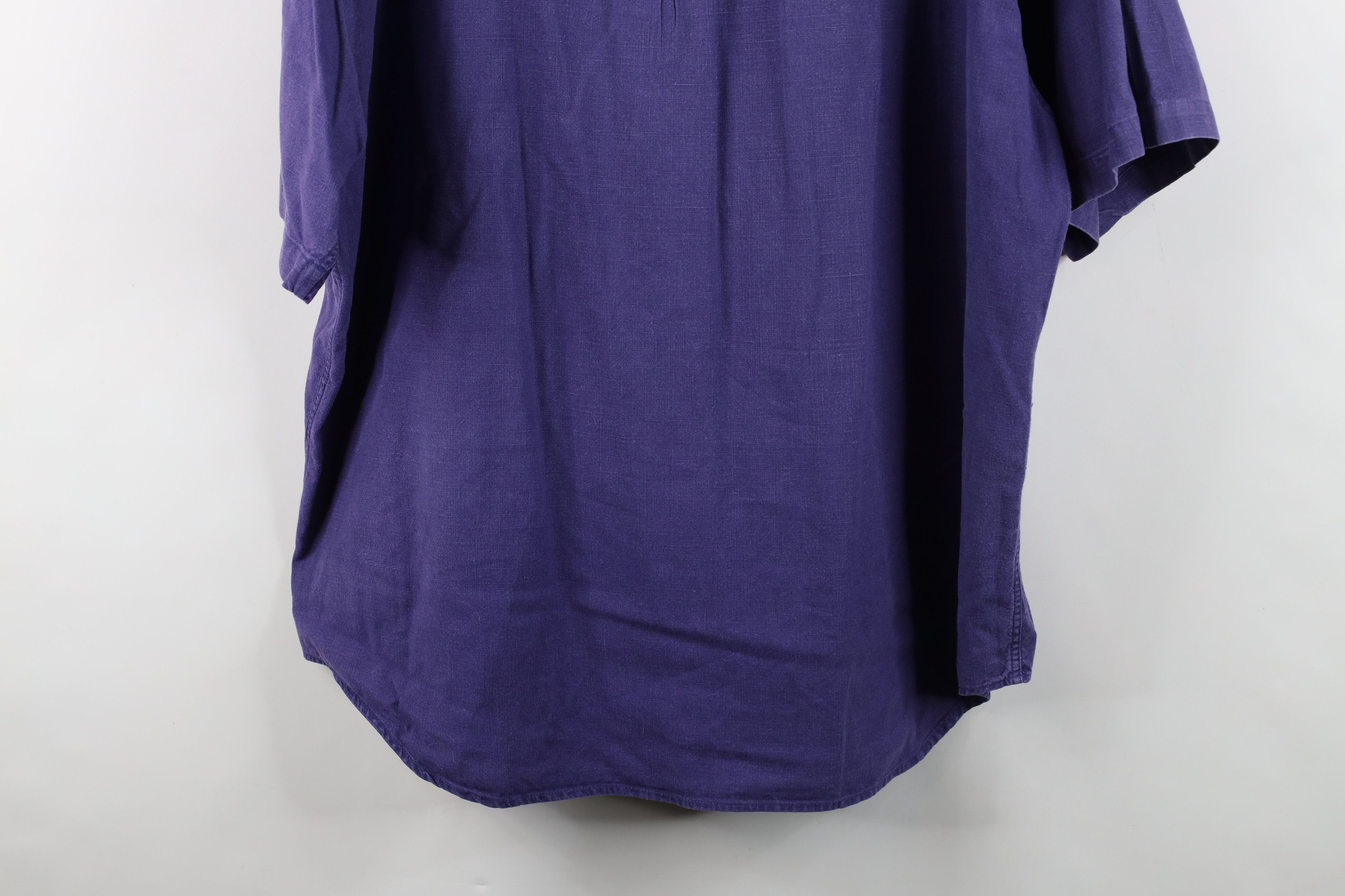 Vintage Vintage 90s Streetwear Linen Blend Baggy Fit Button Shirt Size US XL / EU 56 / 4 - 14 Thumbnail