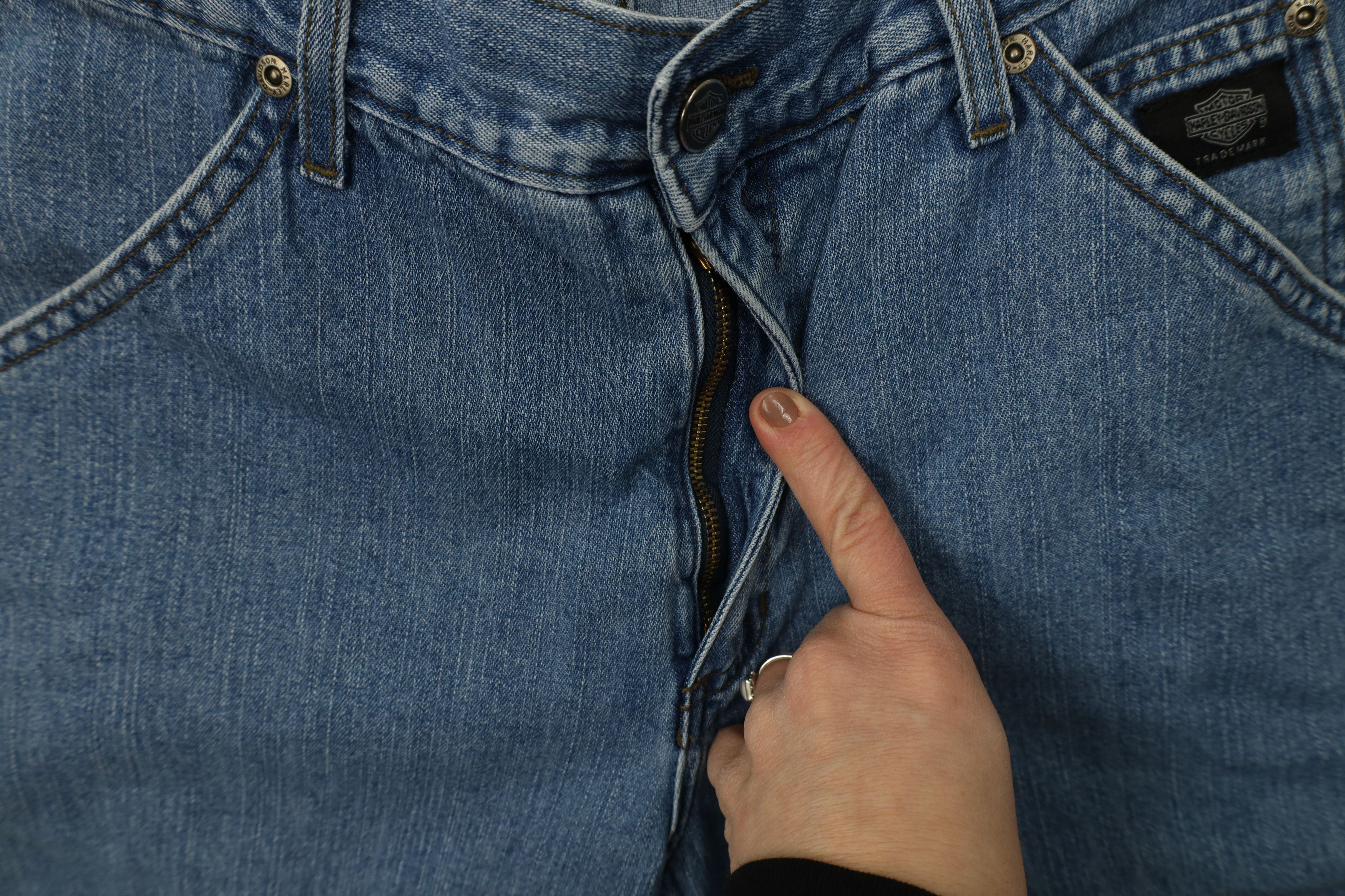 Harley Davidson Vintage 90s Harley Davidson Wide Leg Dungaree Denim Jeans Size US 30 / EU 46 - 8 Thumbnail