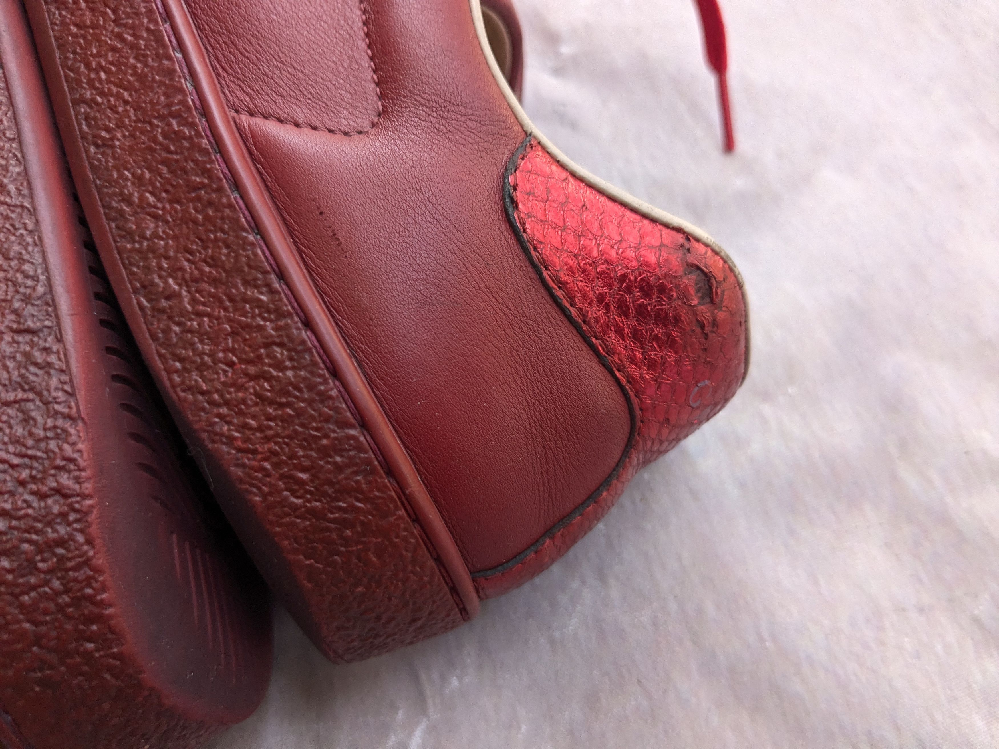 Gucci Gucci Ace Sneakers 9.5 Red Leather Low 429446 Size US 9.5 / EU 42-43 - 8 Thumbnail
