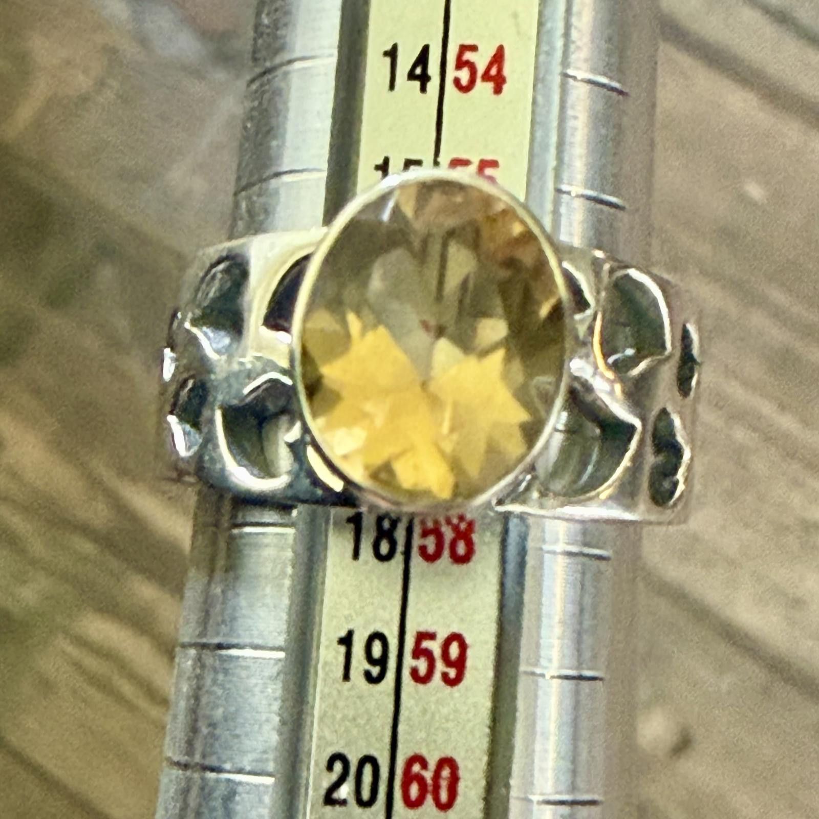 Designer Stunning Faceted Genuine Solitaire Citrine Statement Ring 8 Size ONE SIZE - 5 Thumbnail