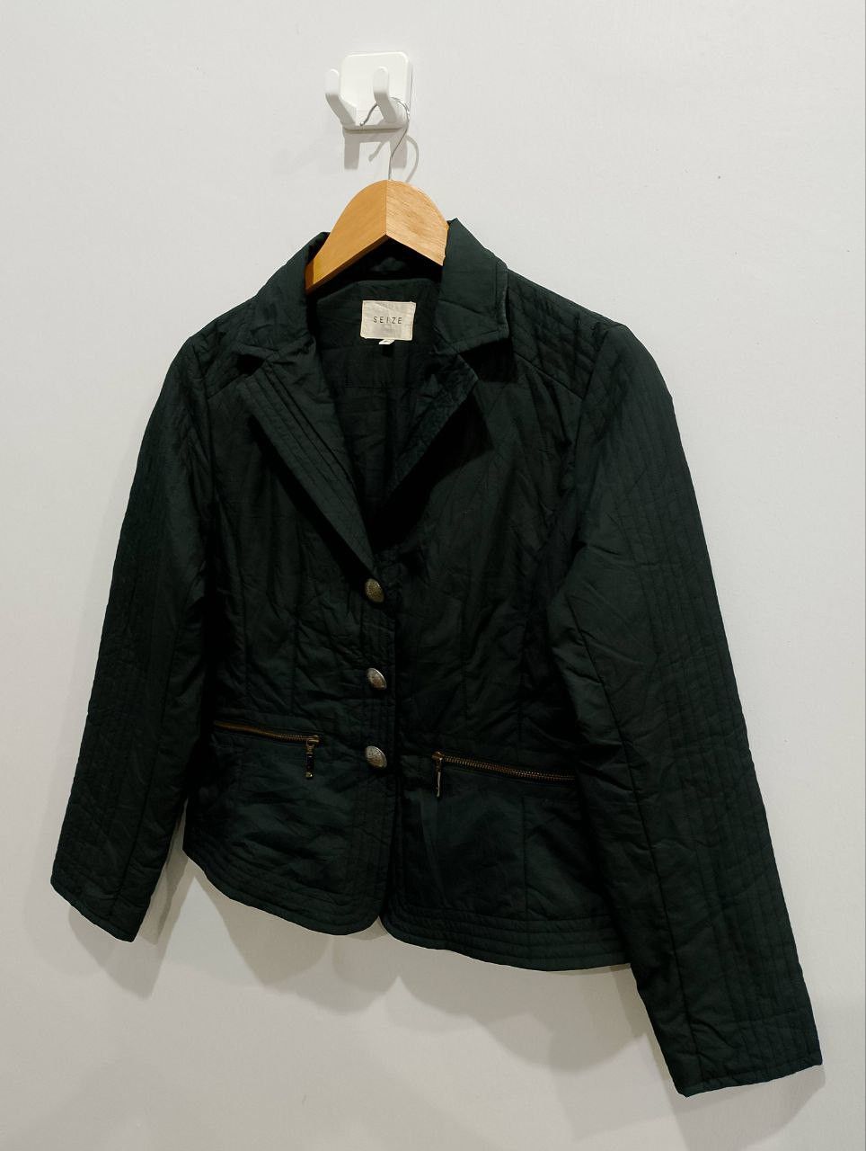 Japanese Brand SEIZE Tokyo Black Button Up Jacket Size XS / US 0-2 / IT 36-38 - 3 Thumbnail