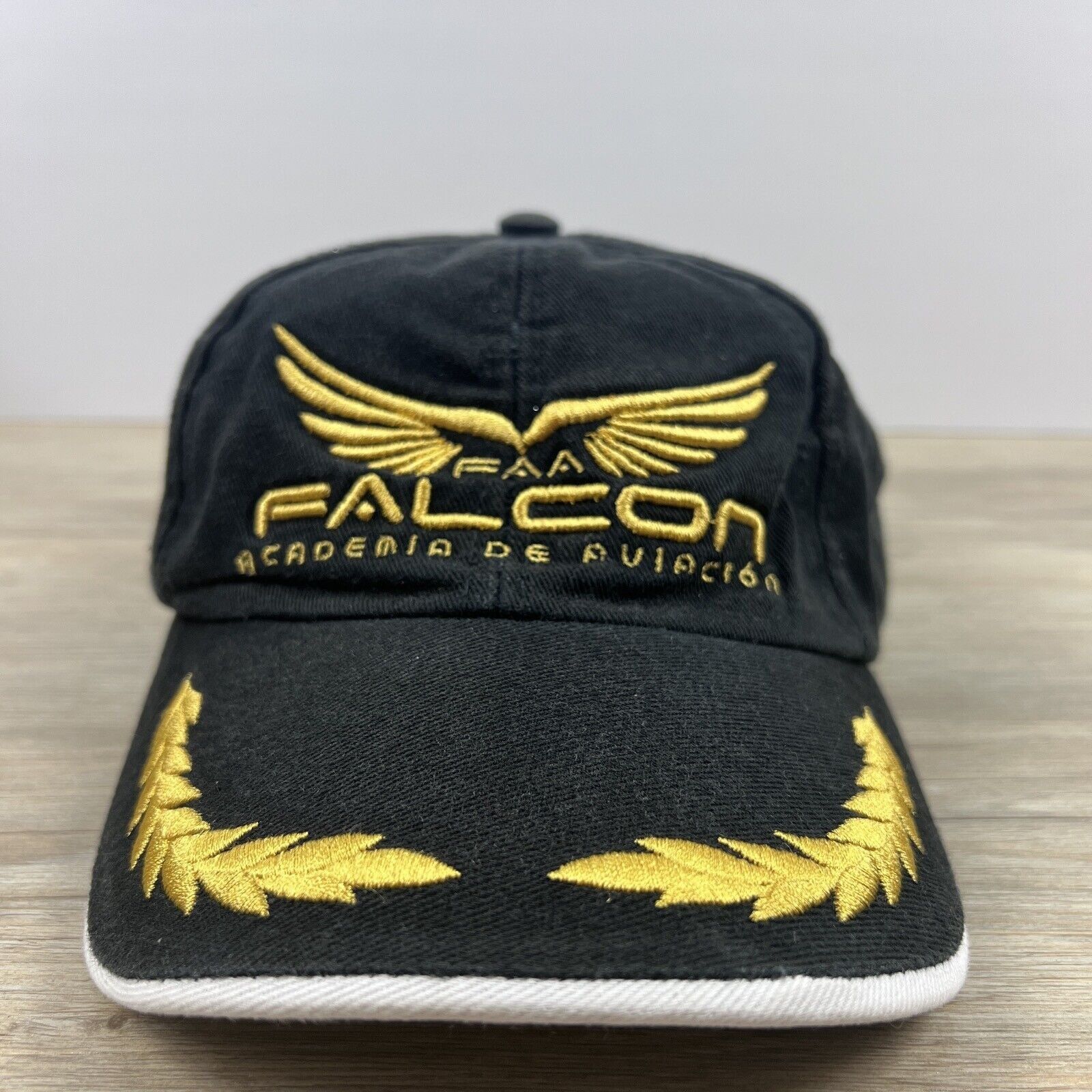 Other Falcon Academia Aviation Hat FAA Adjustable Hat Black Adjust Size ONE SIZE - 5 Thumbnail