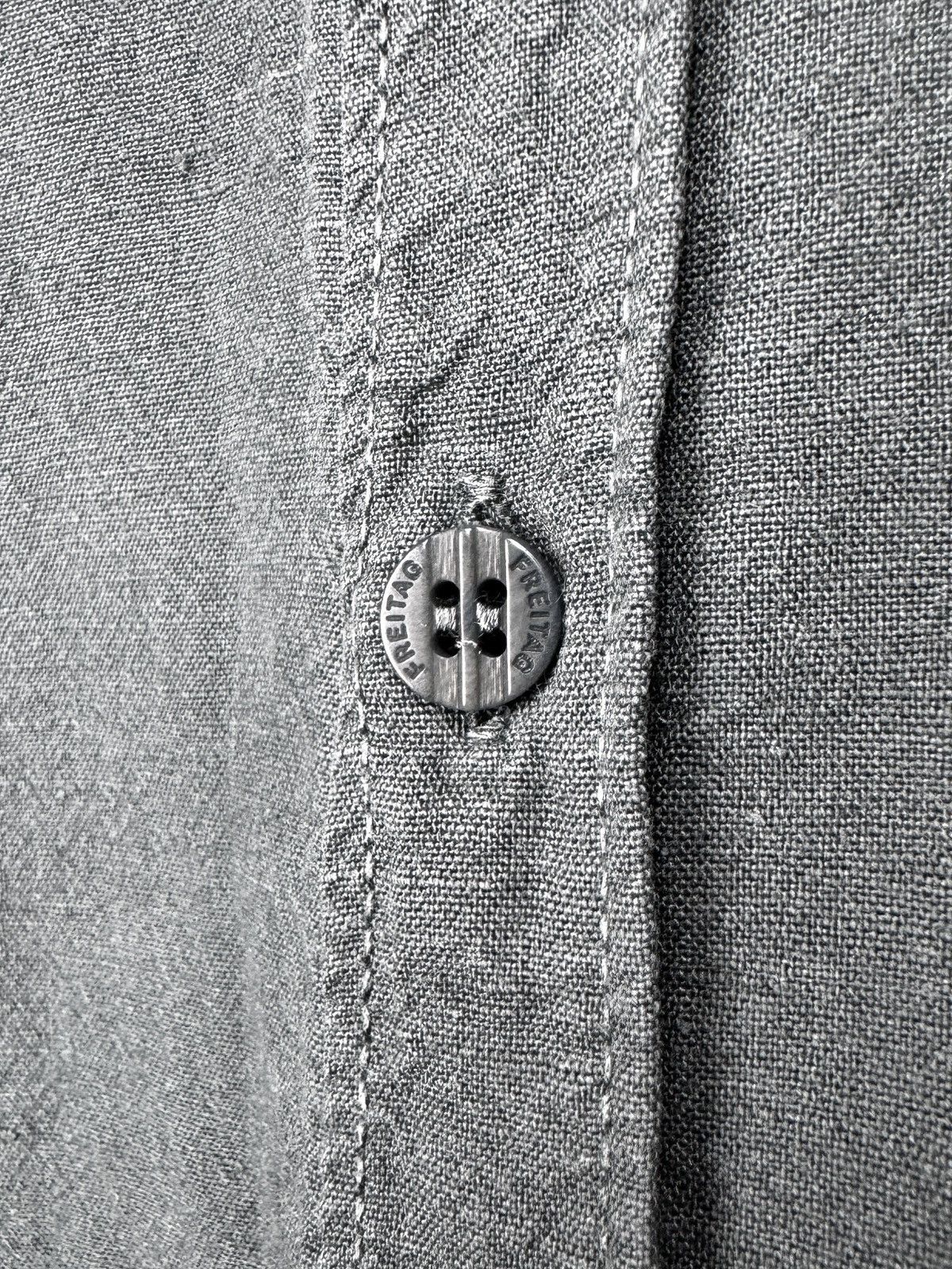 Freitag Freitag Green-Grey Linen Modal E783 Mens Shirt Size US L / EU 52-54 / 3 - 5 Thumbnail